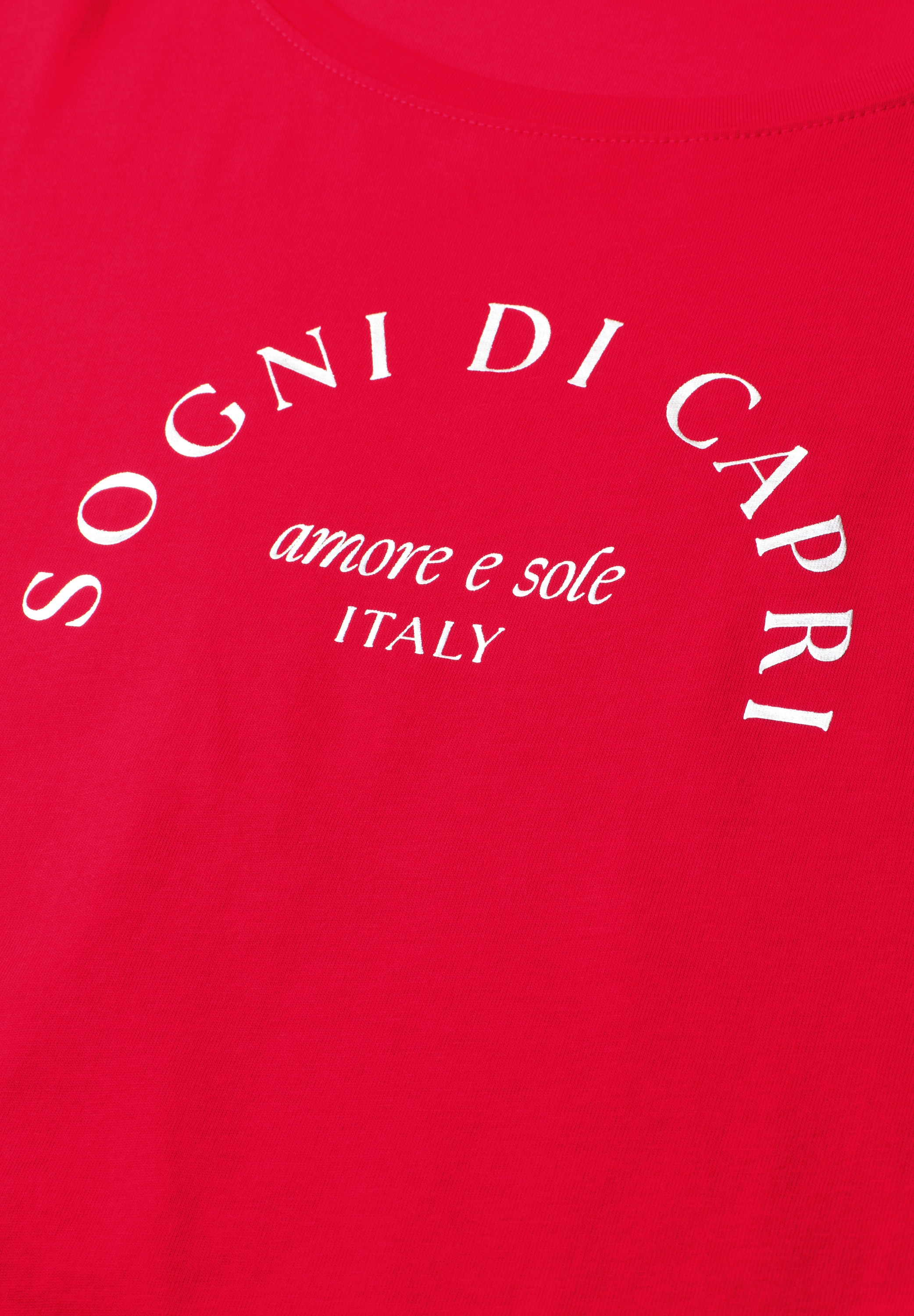STREET ONE Shirttop Sommershirt mit Wording Artwork