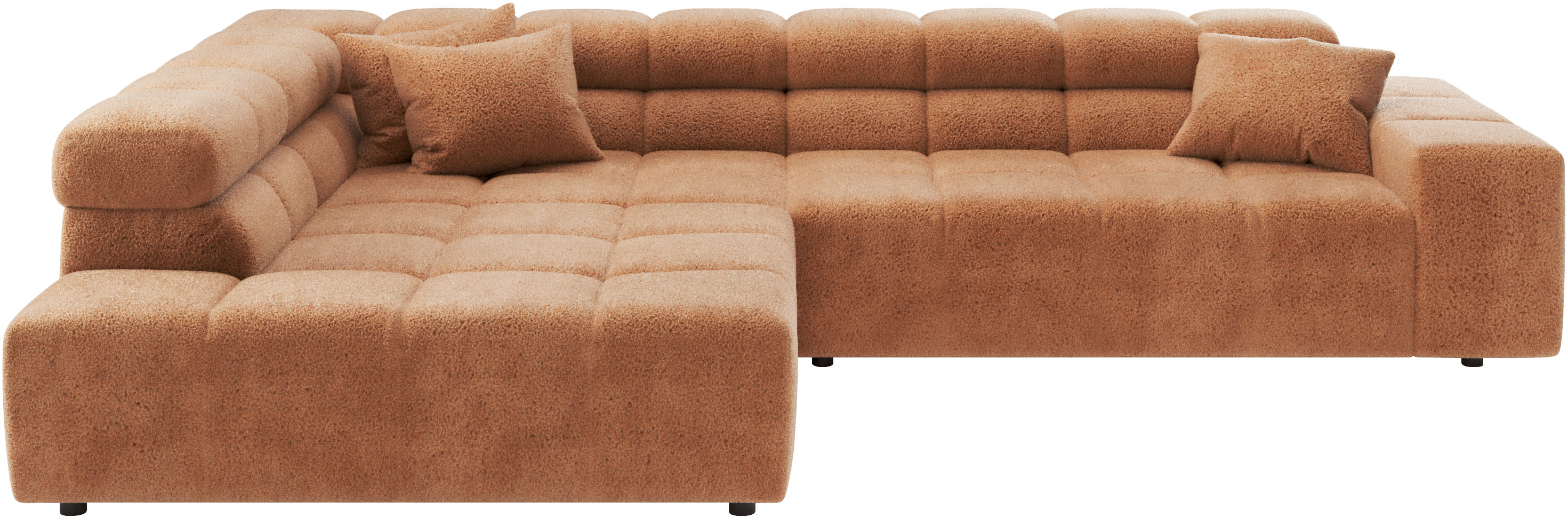 Home affaire Ecksofa "Ancona, Ecksofa, incl. Kopfteilverstellung, Breite 319 cm, L-Form" wahlweise elektrische Sitztiefenverstellung