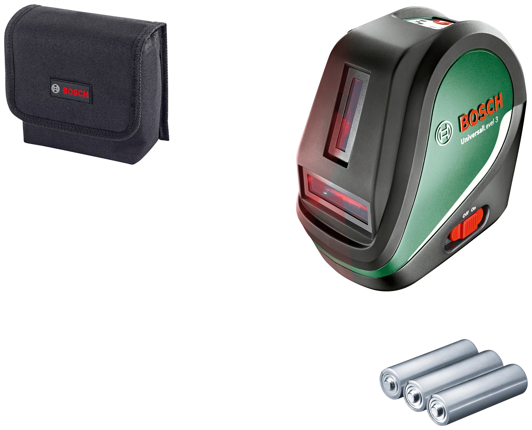 Bosch Kreuzlinienlaser Quigo Green – Grüner Laser Für Bessere Sichtbarkeit, Inkl. Stativ Bis 110 Cm