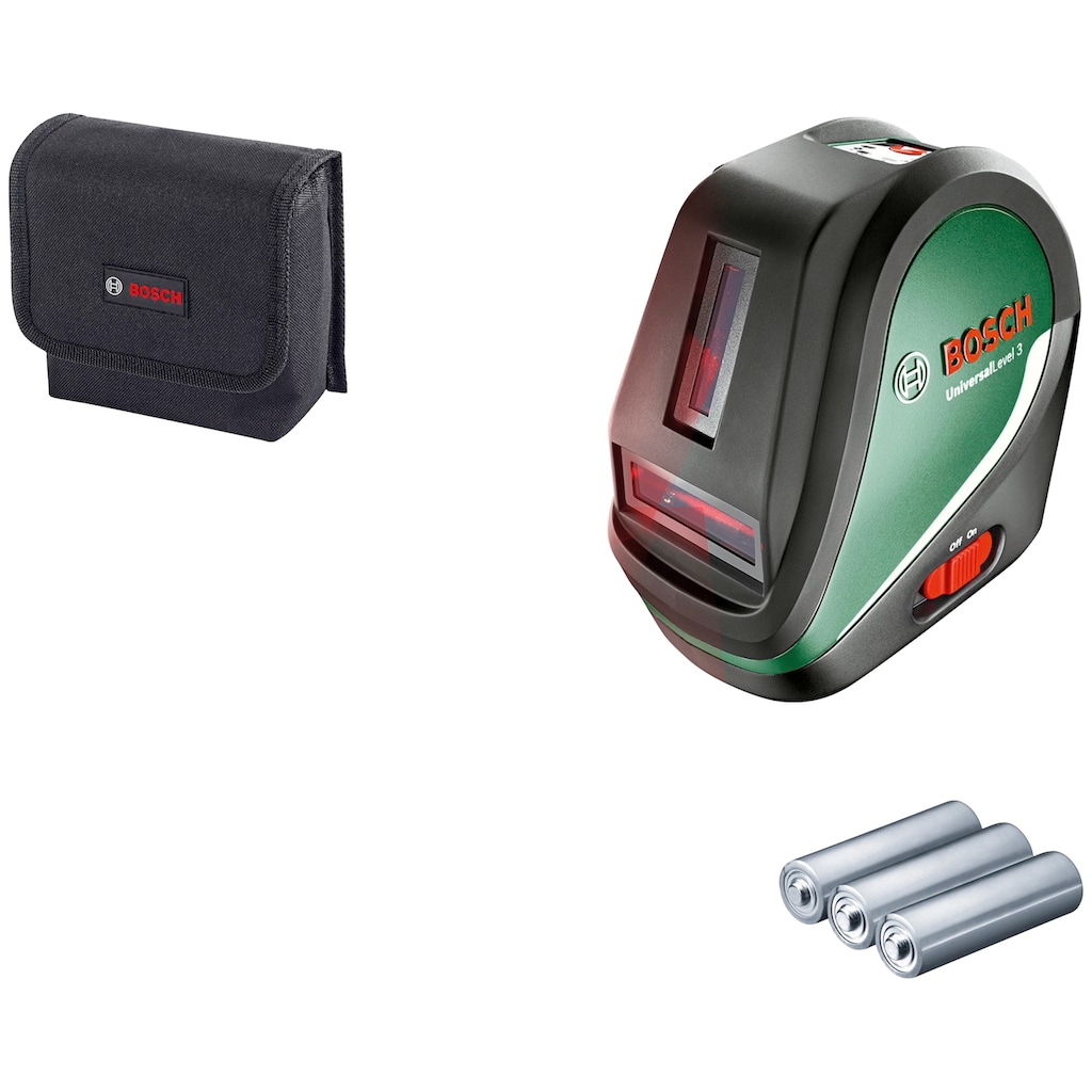 Bosch Home & Garden Kreuzlinienlaser »UniversalLevel 3«, Max. Reichweite: 10m