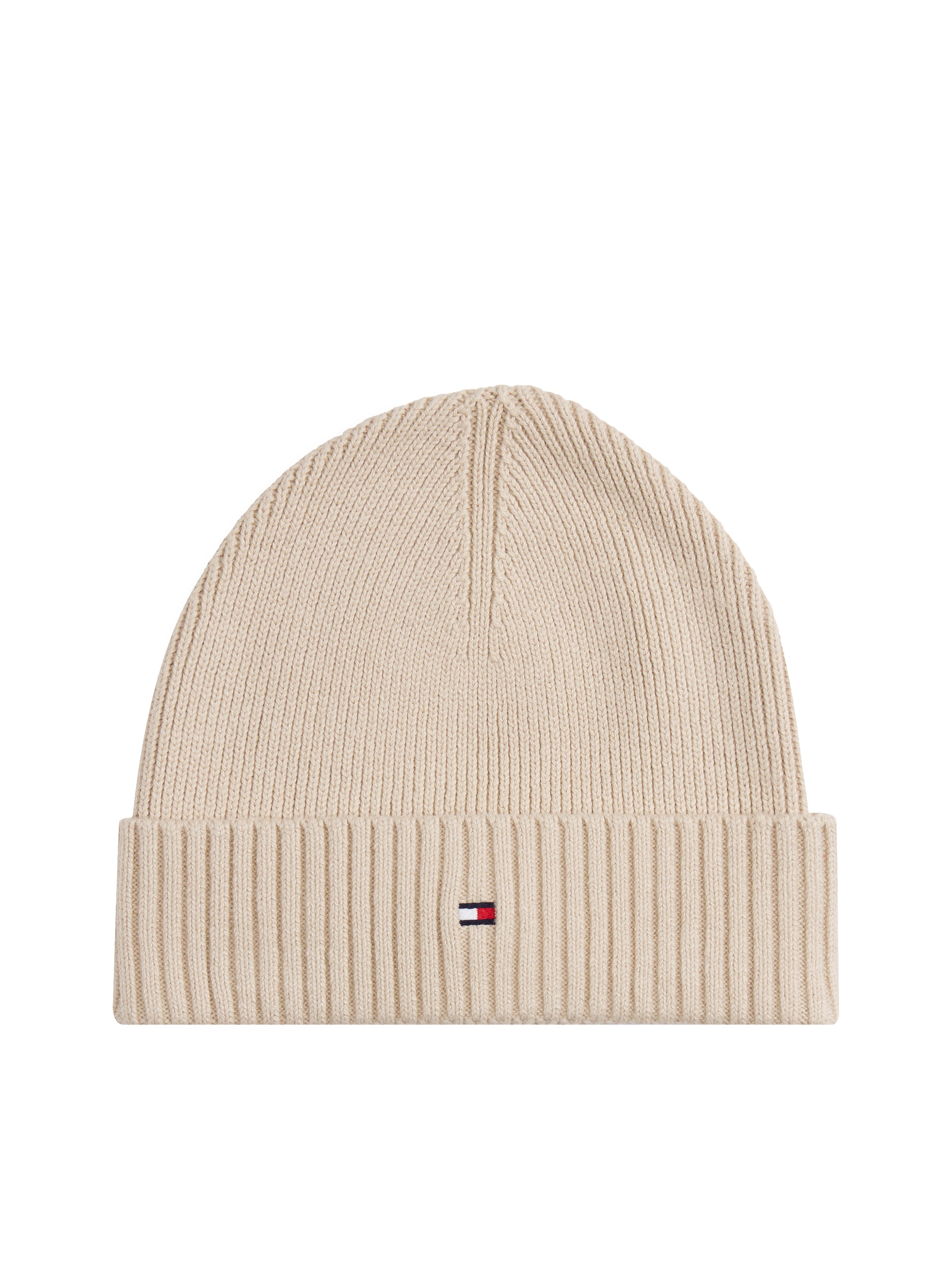 Tommy Hilfiger Strickmütze "TH FLAG PIMA COTTON BEANIE" Beanie mit Logostic günstig online kaufen