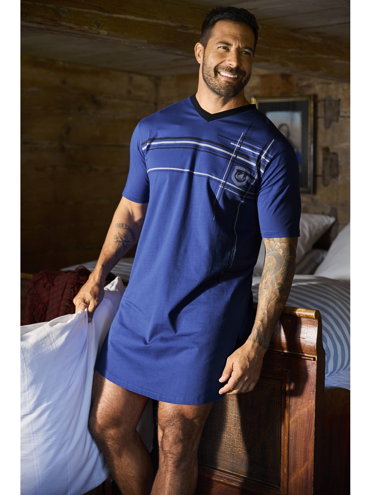 Jan Vanderstorm Pyjama »Doppelpack Nachthemd ALOF«