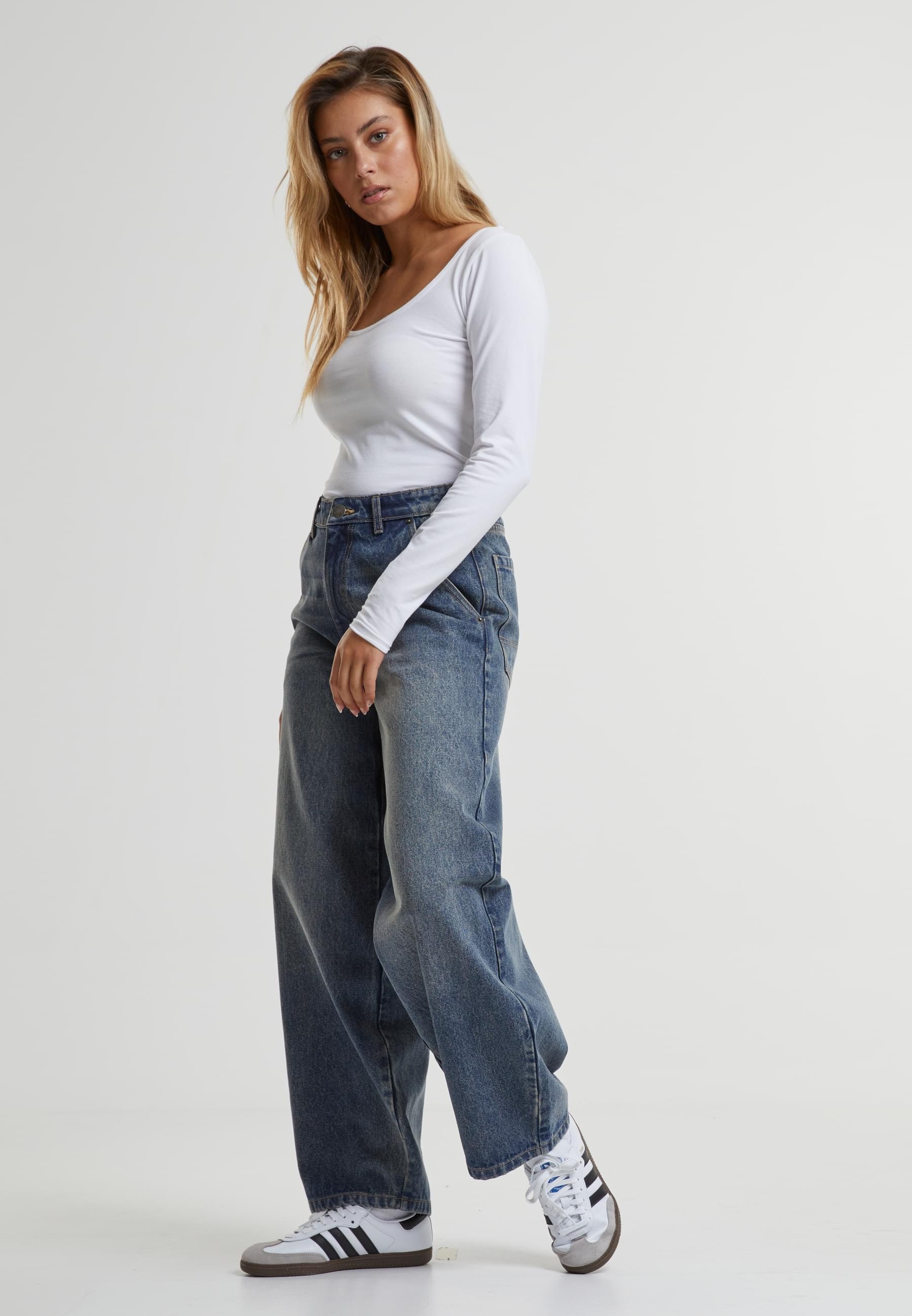 URBAN CLASSICS Bequeme Jeans »Urban Classics Ladies Tapered Baggy Jeans«