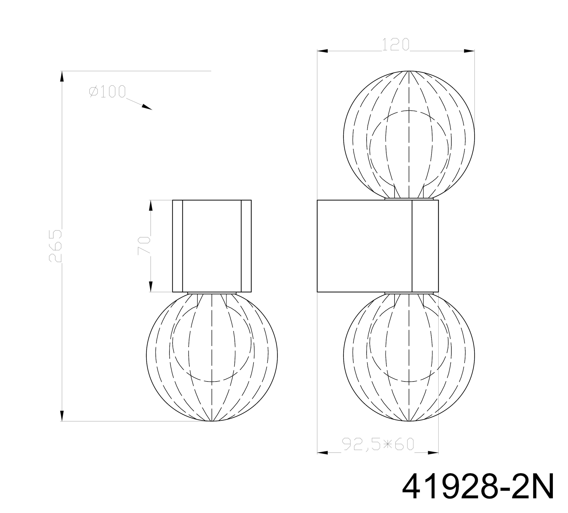GLOBO LIGHTING Wandleuchte »ANDER«, Leuchtmittel G9 | ohne Leuchtmittel, Wandlampe/Spot/Glas klar/Wohnzimmer/Flur/3000K/IP44/Kugel