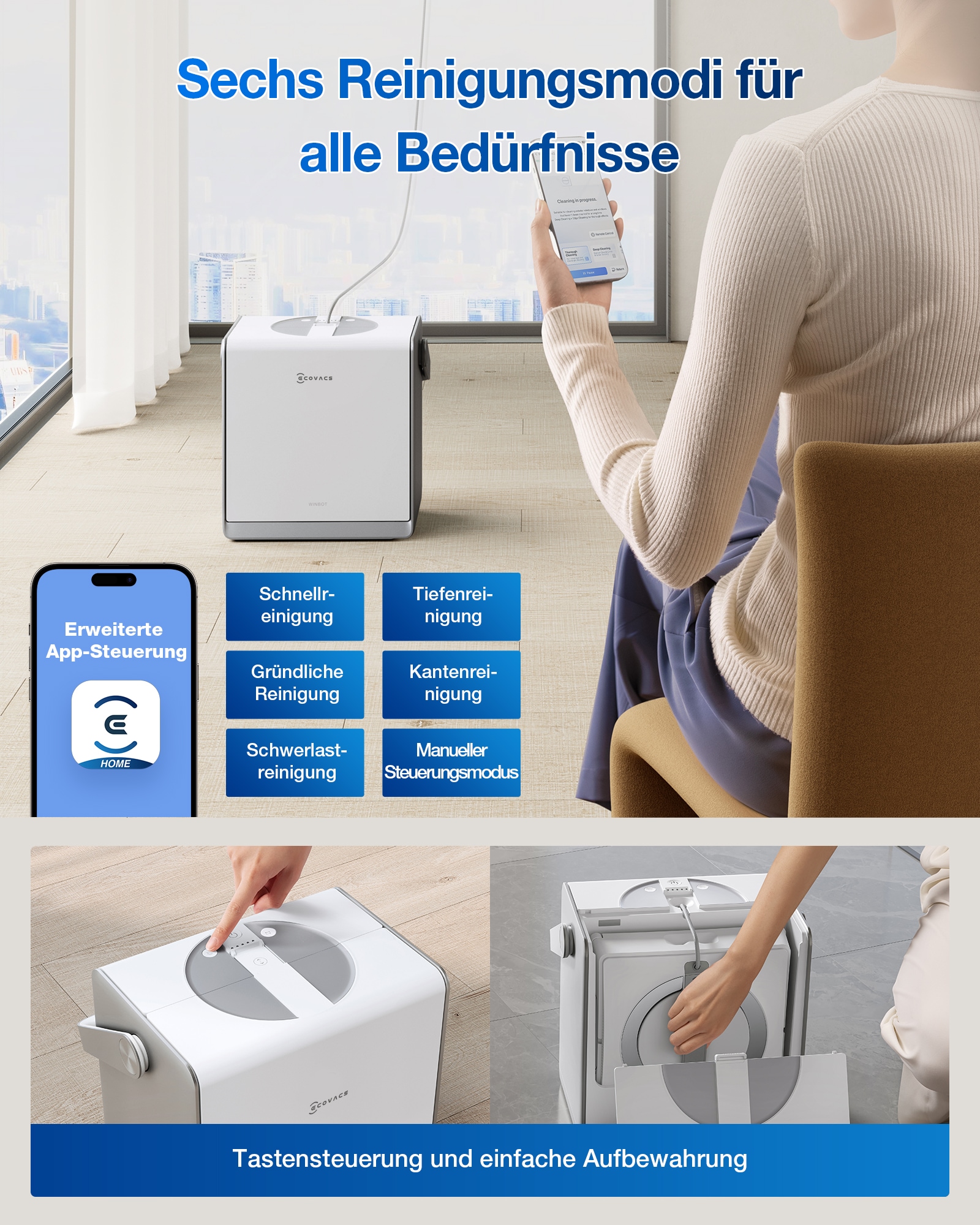 ECOVACS Fensterputzroboter »WINBOT W2 PRO OMNI«