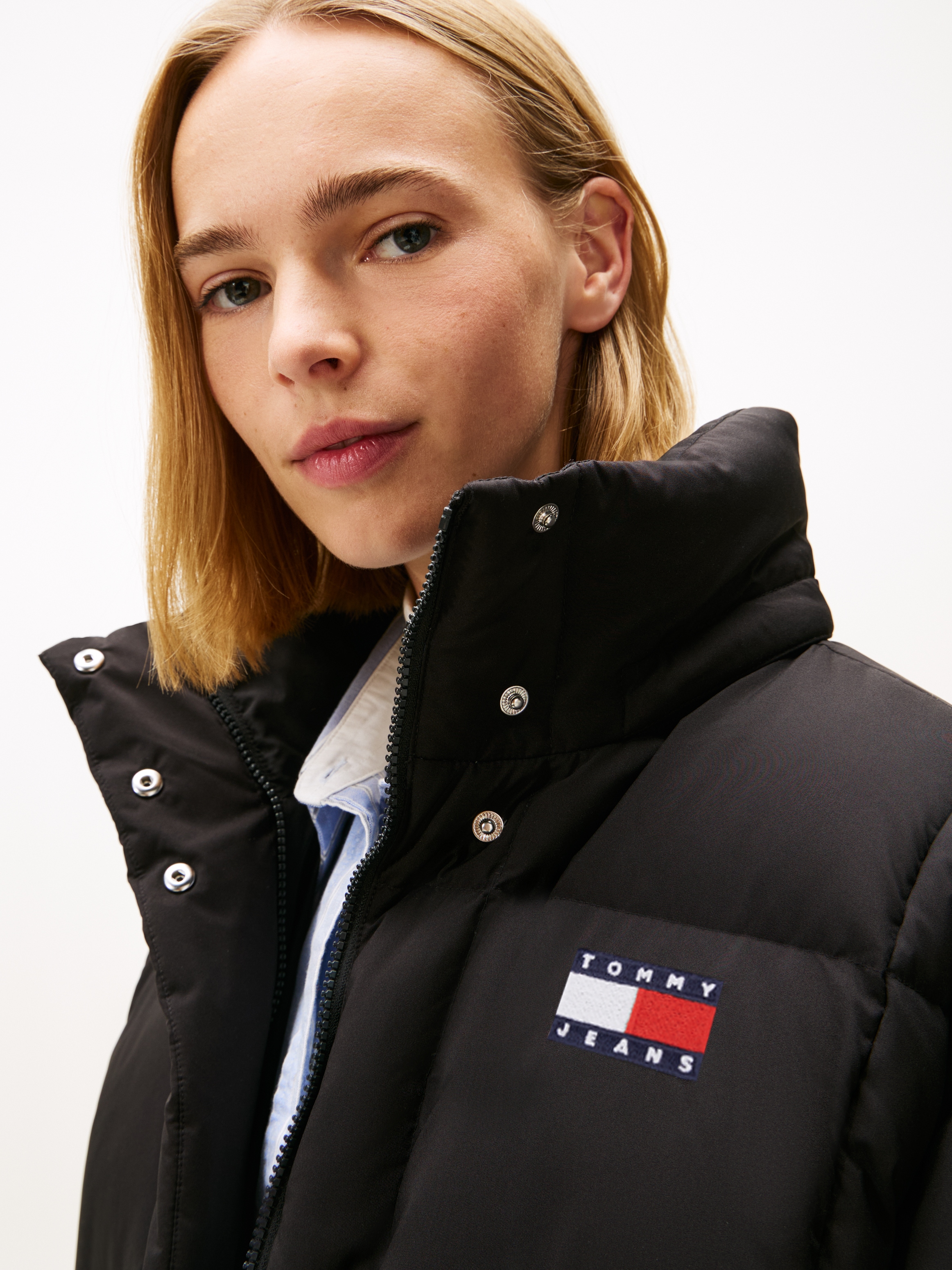 Tommy Jeans Steppjacke »TJW ALASKA GRID DOWN JACKET EXT« mit Kapuze