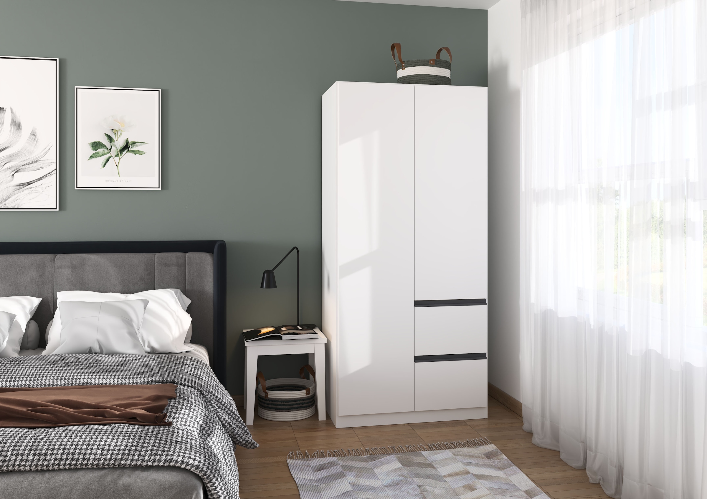 rauch Drehtürenschrank »Kleiderschrank Schrank Garderobe Wäscheschrank COSTA«, Breite 91 cm grifflose Front mit Push-to-Open Funktion MADE IN GERMANY