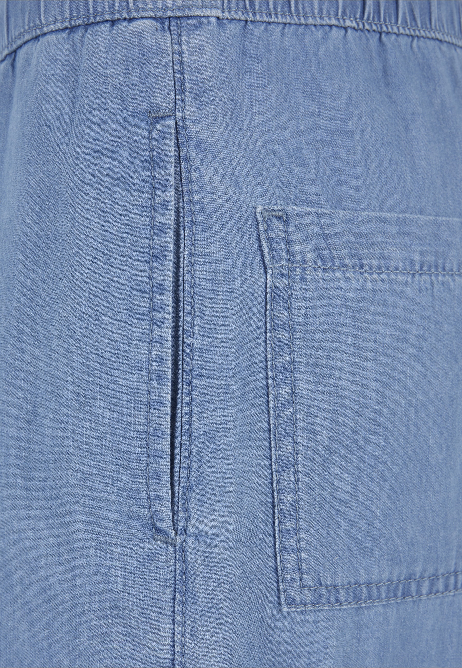 URBAN CLASSICS Cargohose »Urban Classics Damen Ladies Light Denim Cargo Pants«