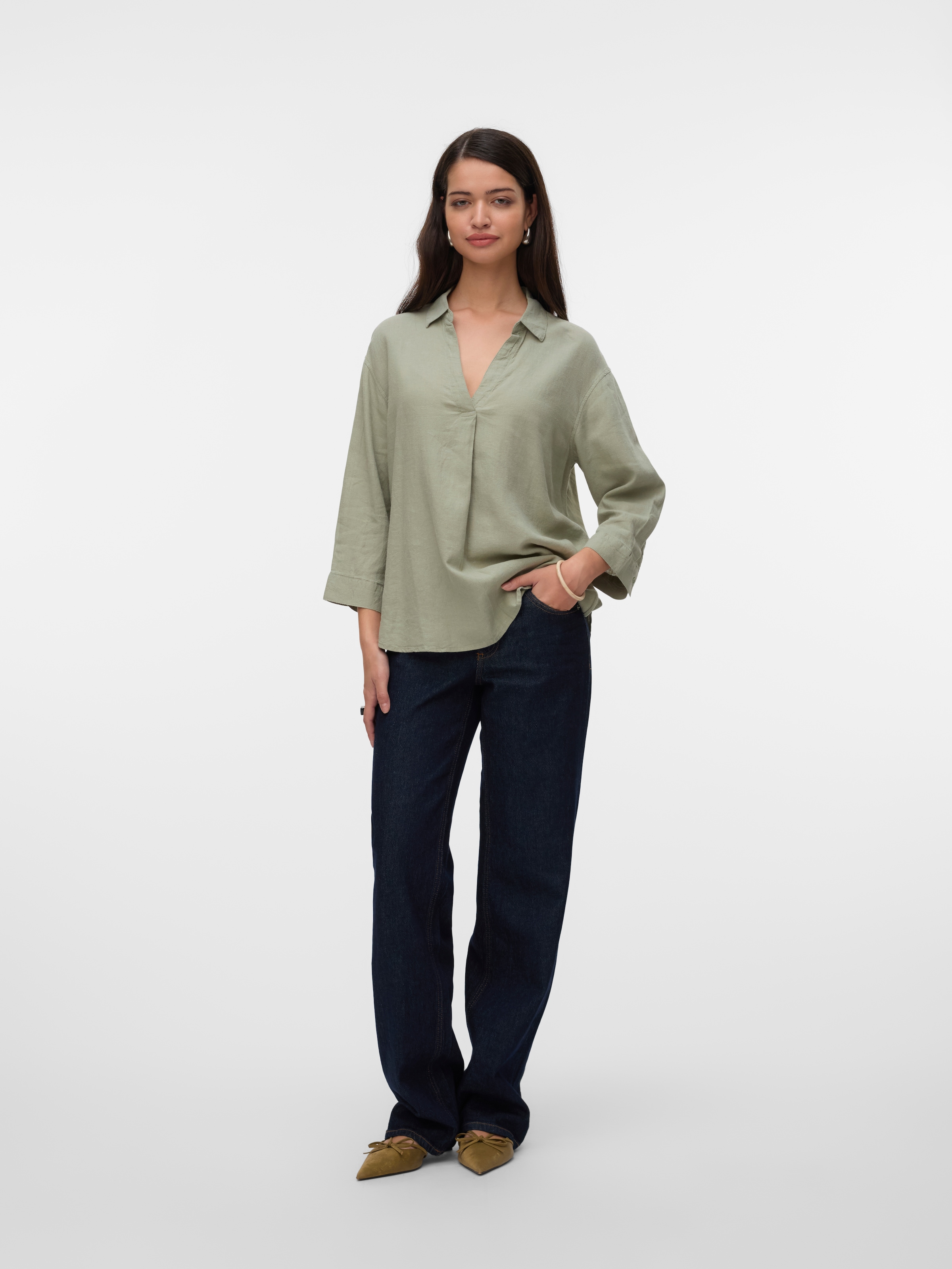 Vero Moda Shirtbluse »VMLINN 3/4 TOP WVN GA NOOS«