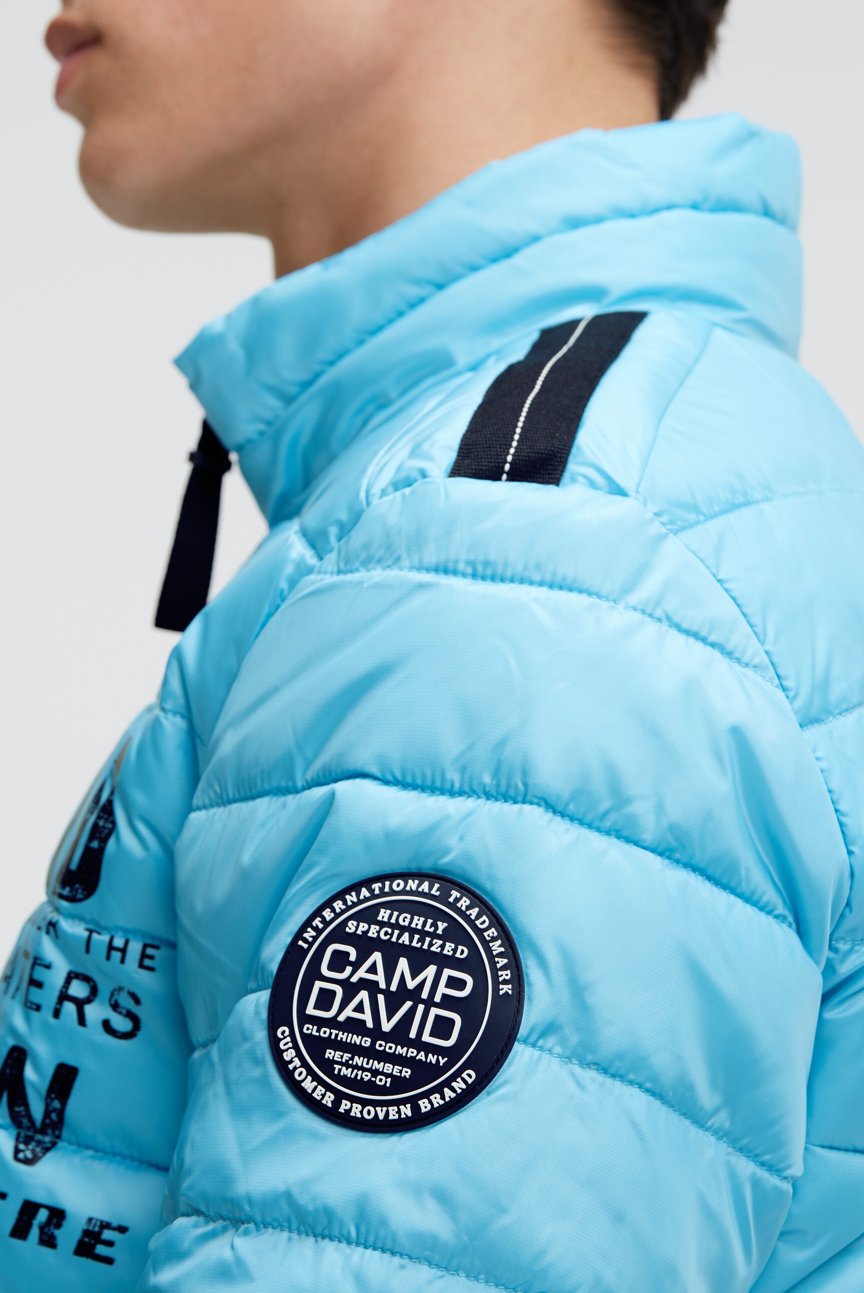 CAMP DAVID Outdoorjacke ohne Kapuze mit Windfangleiste