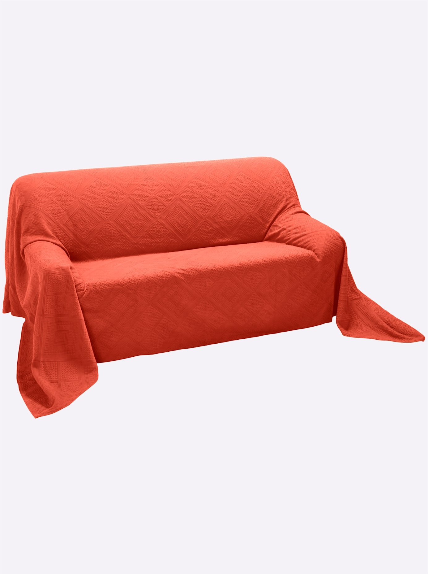 Tagesdecke, B:270cm L:160cm, orange, 100% Baumwolle, Tagesdecken