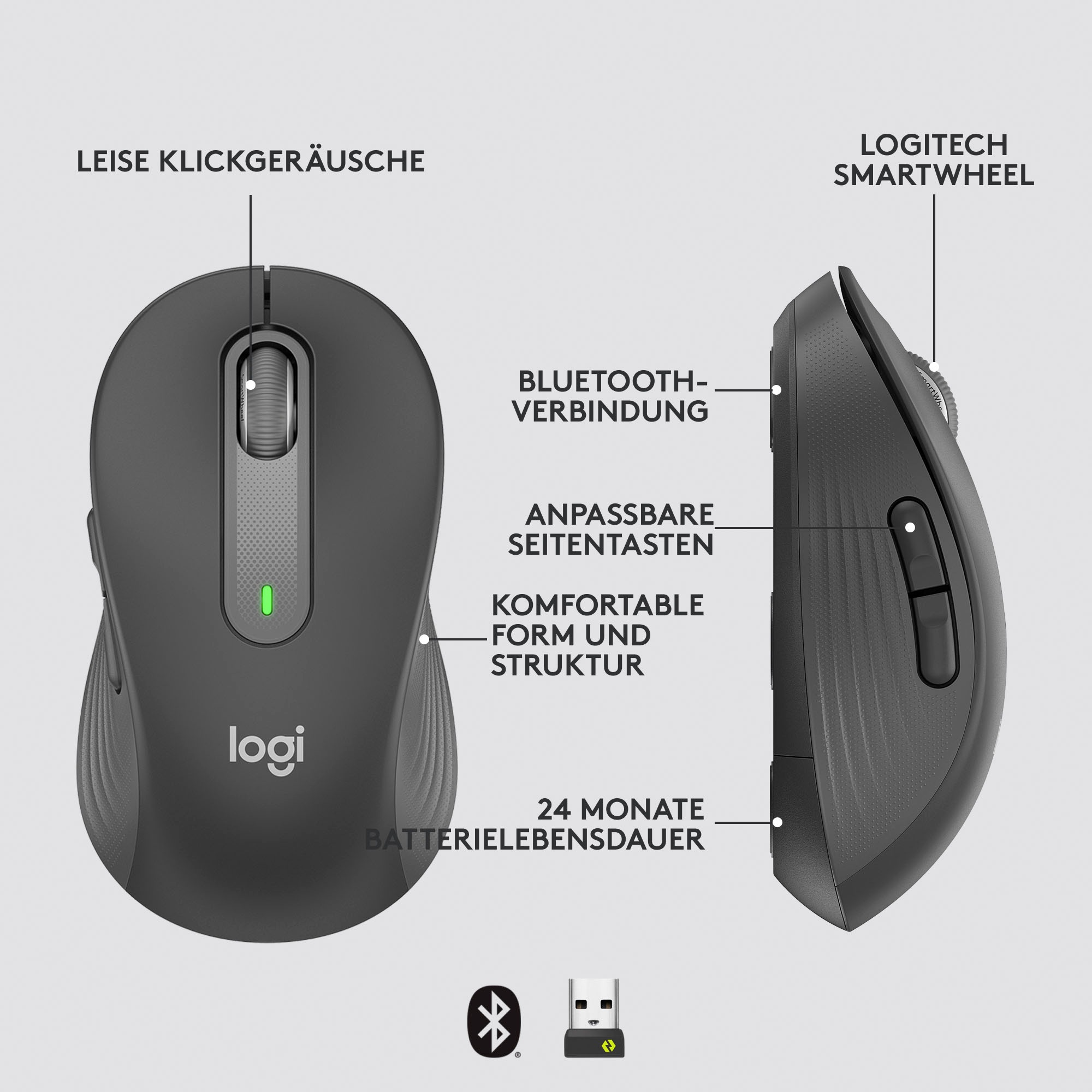 Logitech Maus »Signature M650 L«, Bluetooth