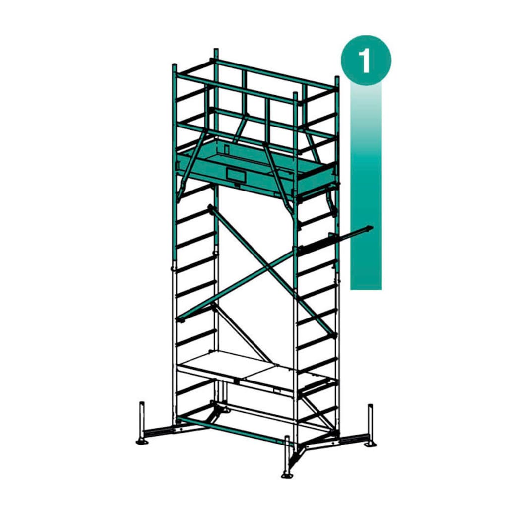 KRAUSE Arbeitsgerüst »ClimTec System 1. Aufstockung«