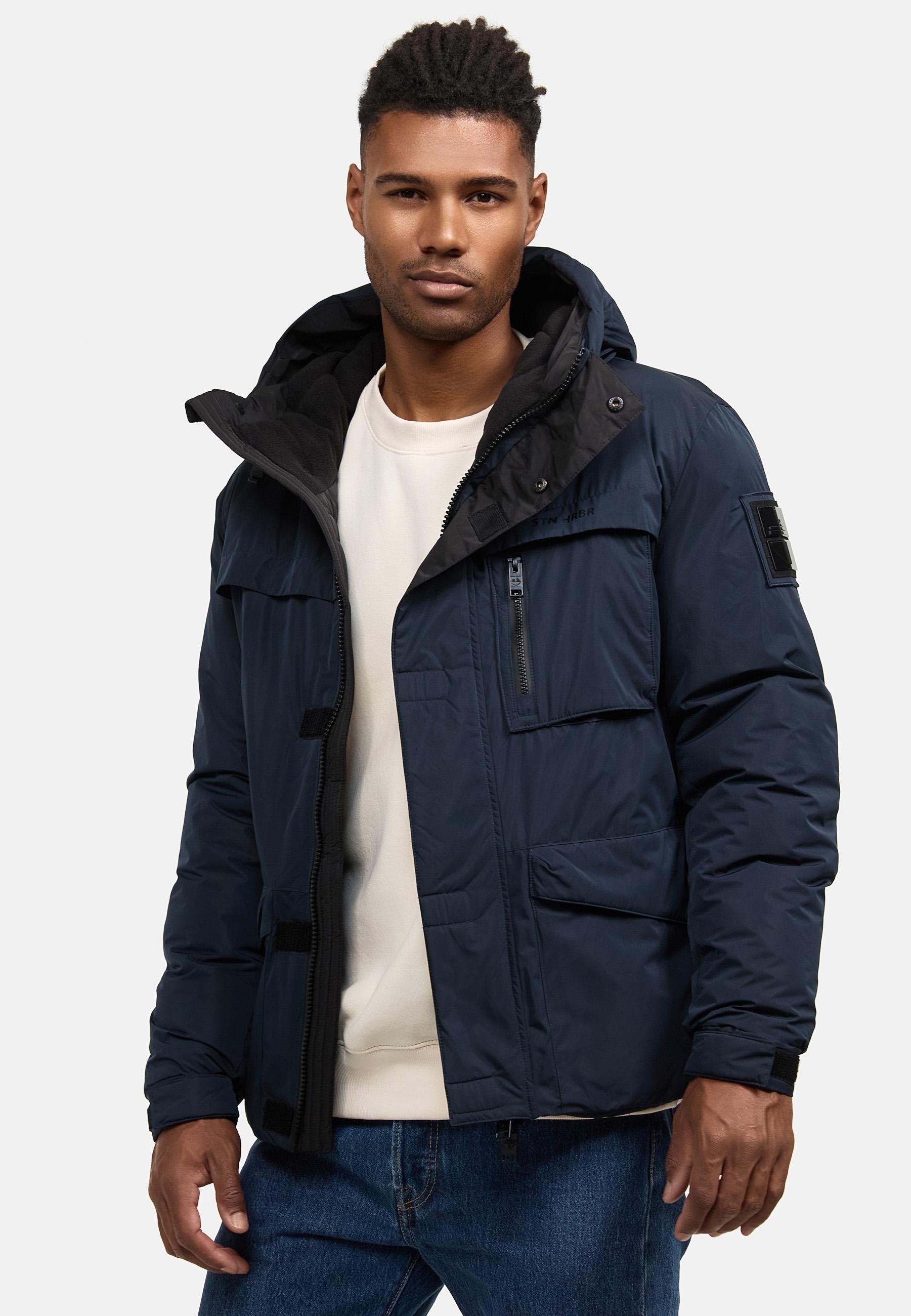 Stone Harbour Winterjacke »Yorchii XX«, mit Kapuze, Herren Outdoorjacke mit Fleece-Innenfutter