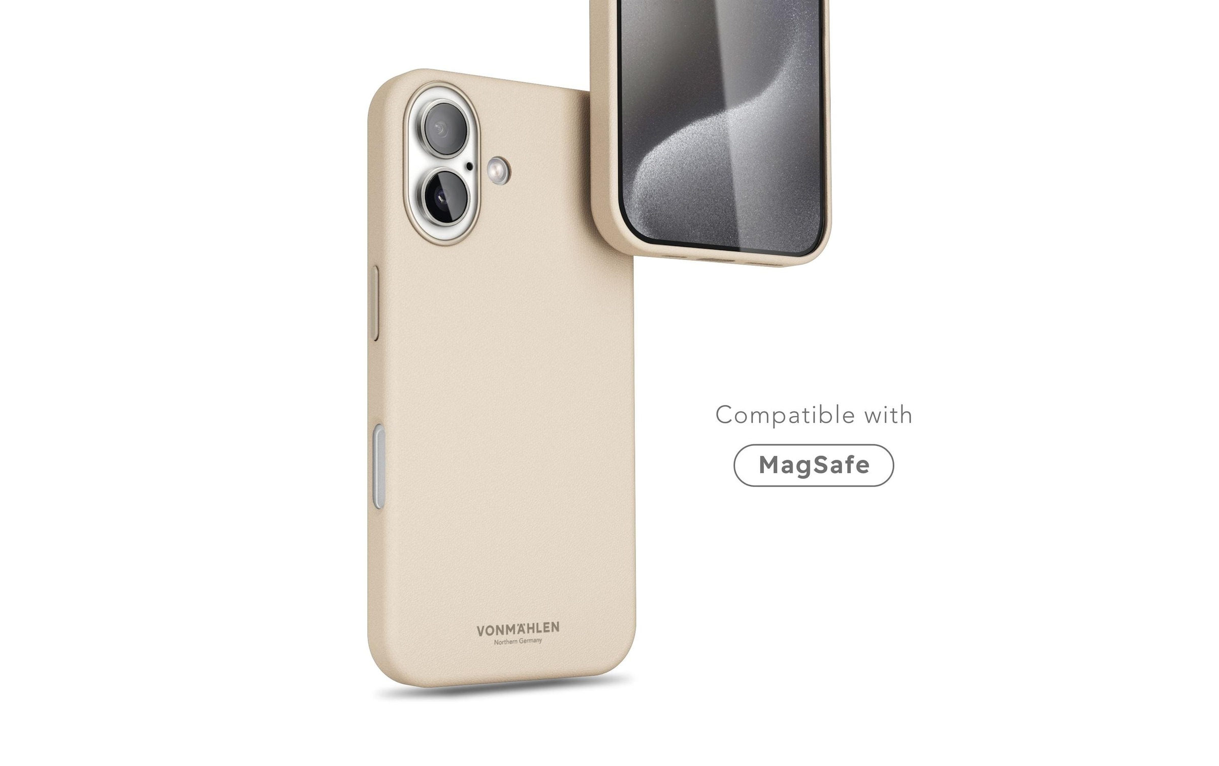 VONMÄHLEN Backcover »Like Leather iPhone 16« iPhone 16