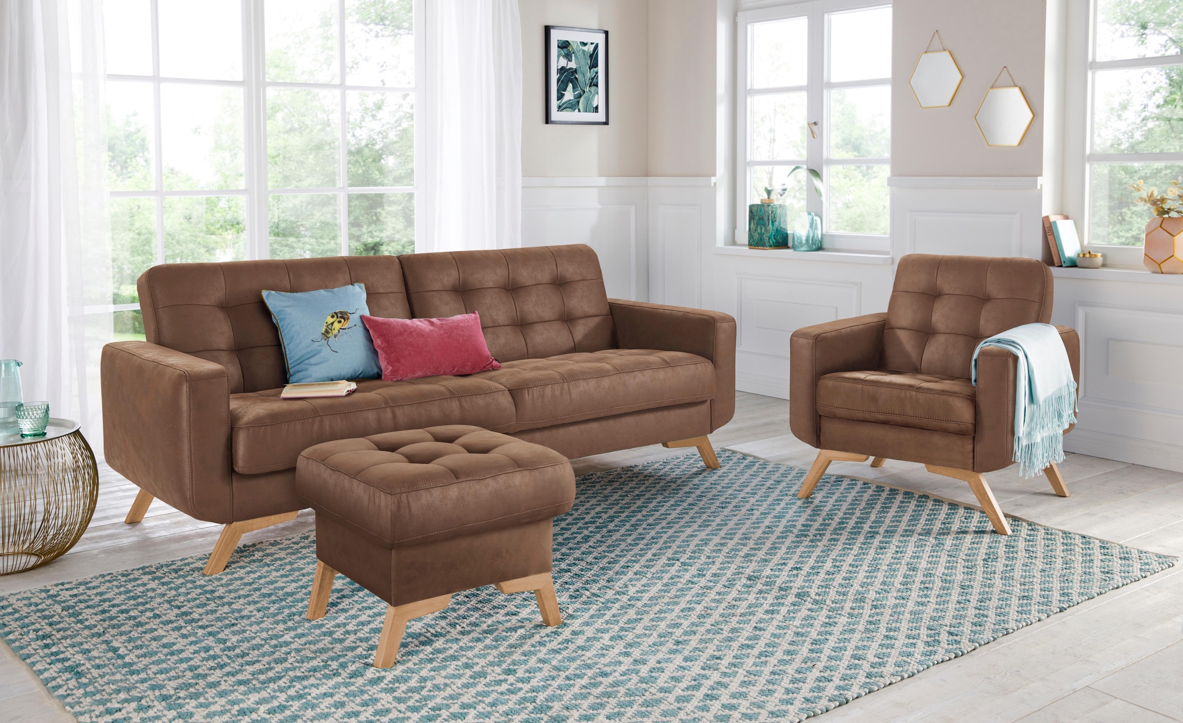 exxpo - sofa fashion Hocker »Fiord kompakt und bequem, tolle Verarbeitungsdetails«