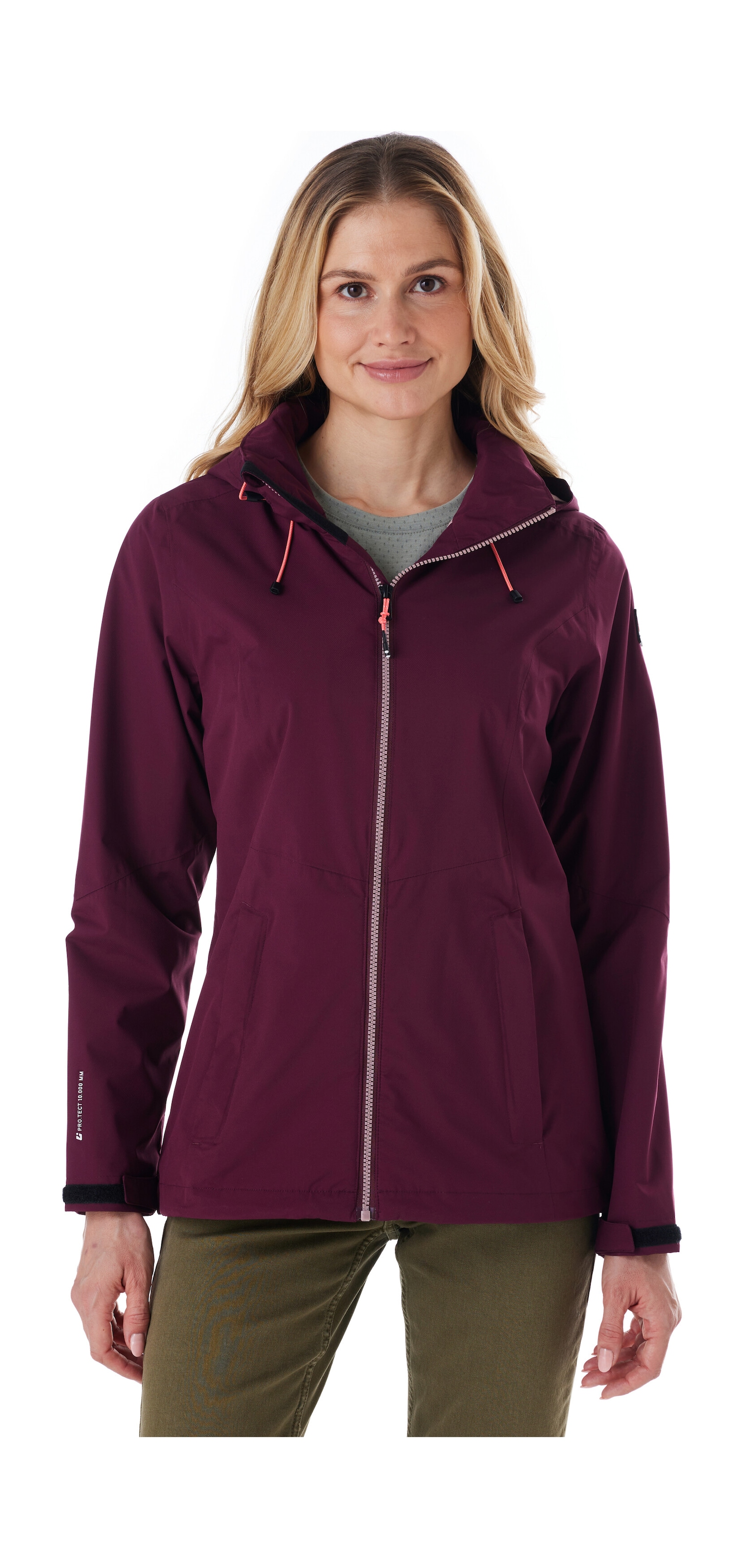 Killtec Outdoorjacke "Damen Regenjacke OOKS 1" Leichte, wasser- und winddichte Jacke, atmungsaktiv, abnehmbare Kapuze