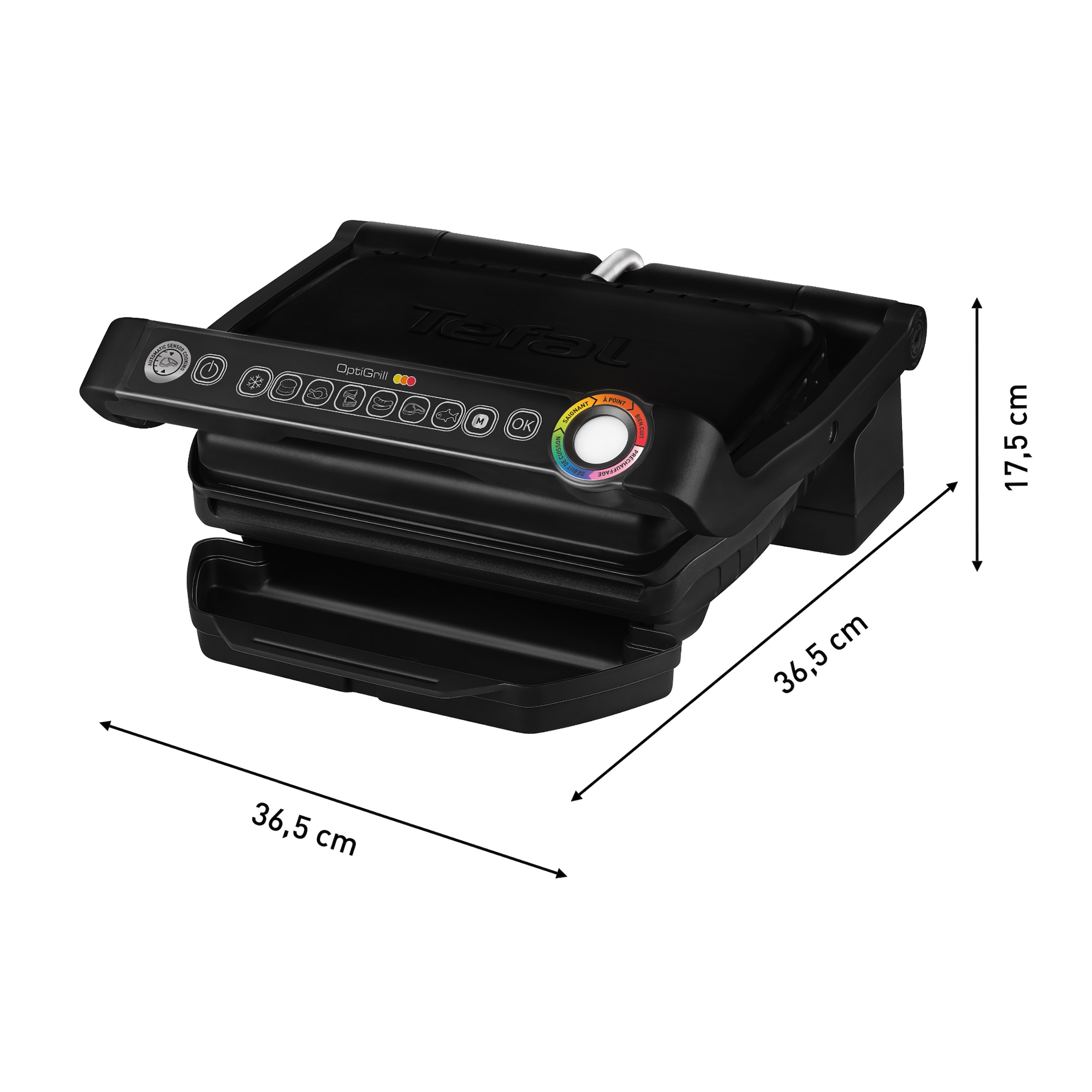 Tefal Kontaktgrill »OptiGrill« 2000 W 6 Programme, Lichtindikator des Garzustands, abnehmbare Grillplatten