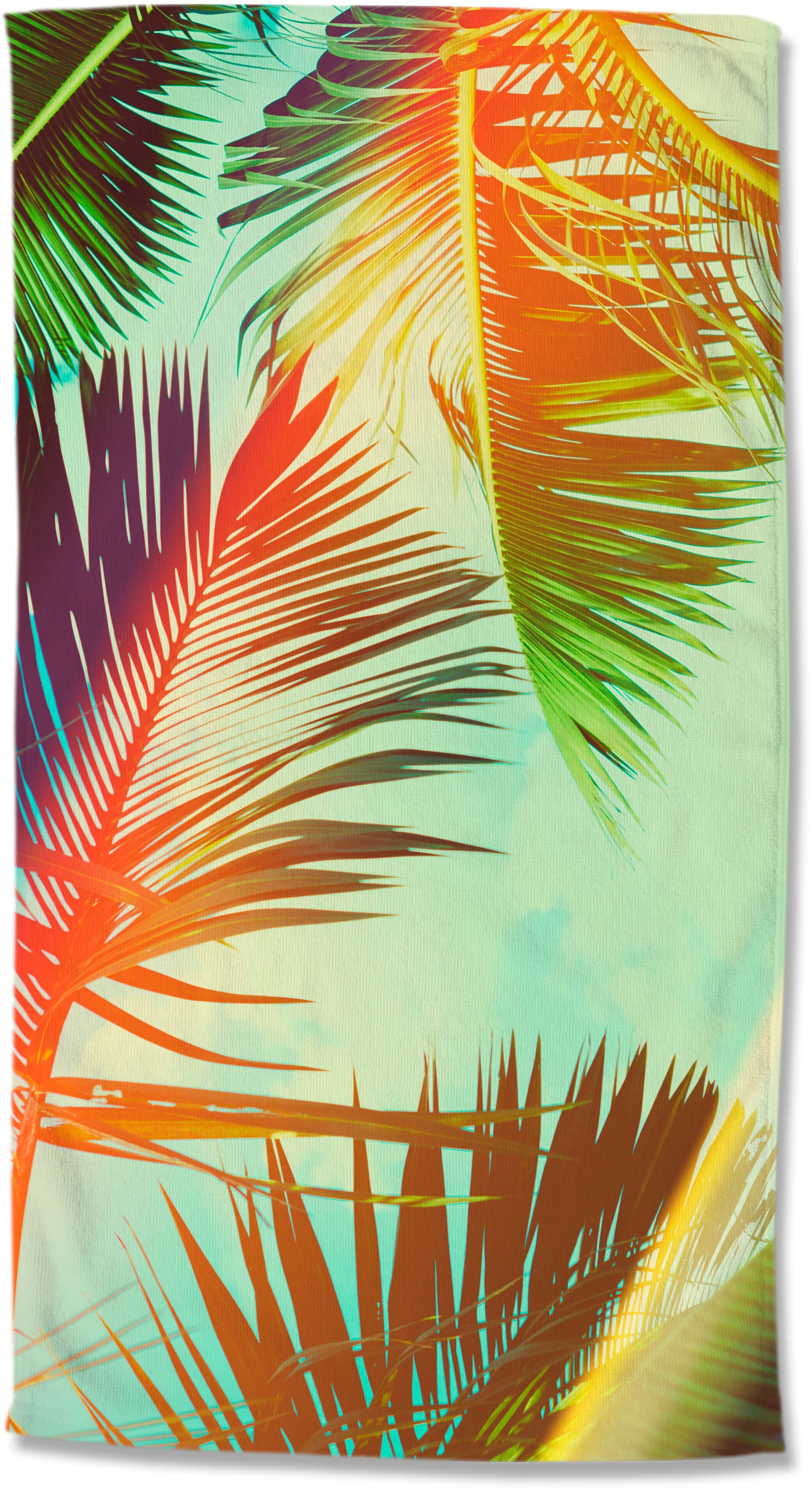 good morning Strandtuch "Palms", (1 St., Strandtuch 100 x 180 cm), Mikrofaser, 100x180, Schnelltrocknend, Sommer, Strand