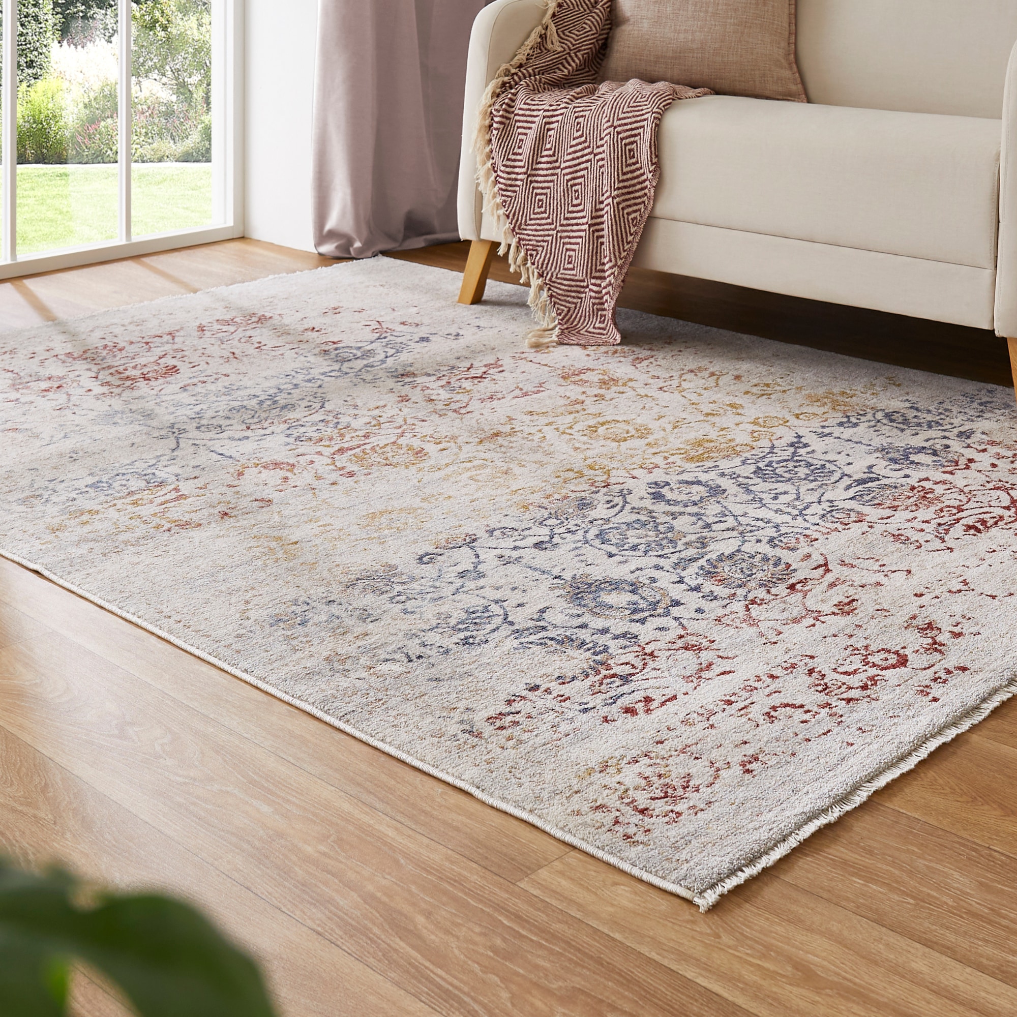 LUXOR living Teppich "Rocco" rechteckig 11 mm Höhe Vintage-Look, verschiedene Designs, mit Fransen, Wohnzimmer