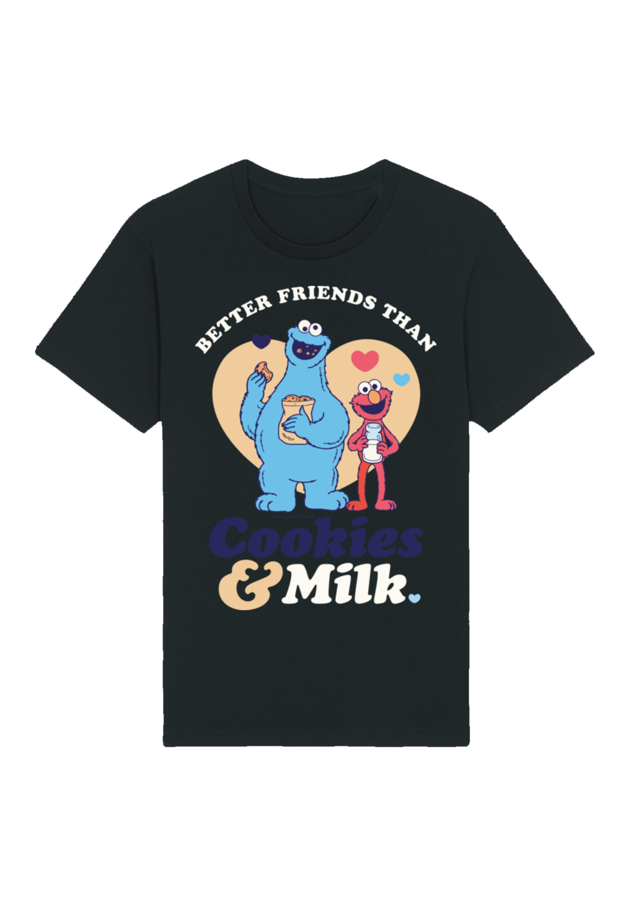 F4NT4STIC T-Shirt »Sesamstraße Cookies & Milk«, Premium Qualität,Nostalgie, Fernsehserie