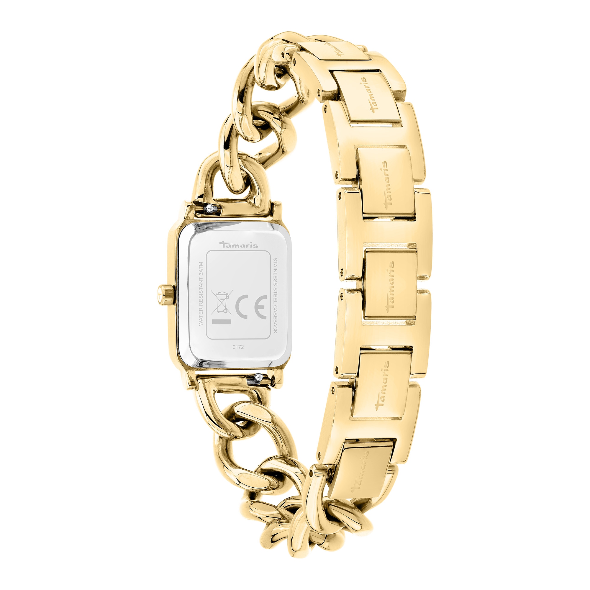 Tamaris Quarzuhr »Chain Watch« Armbanduhr, Damenuhr, Edelstahlarmband, analog