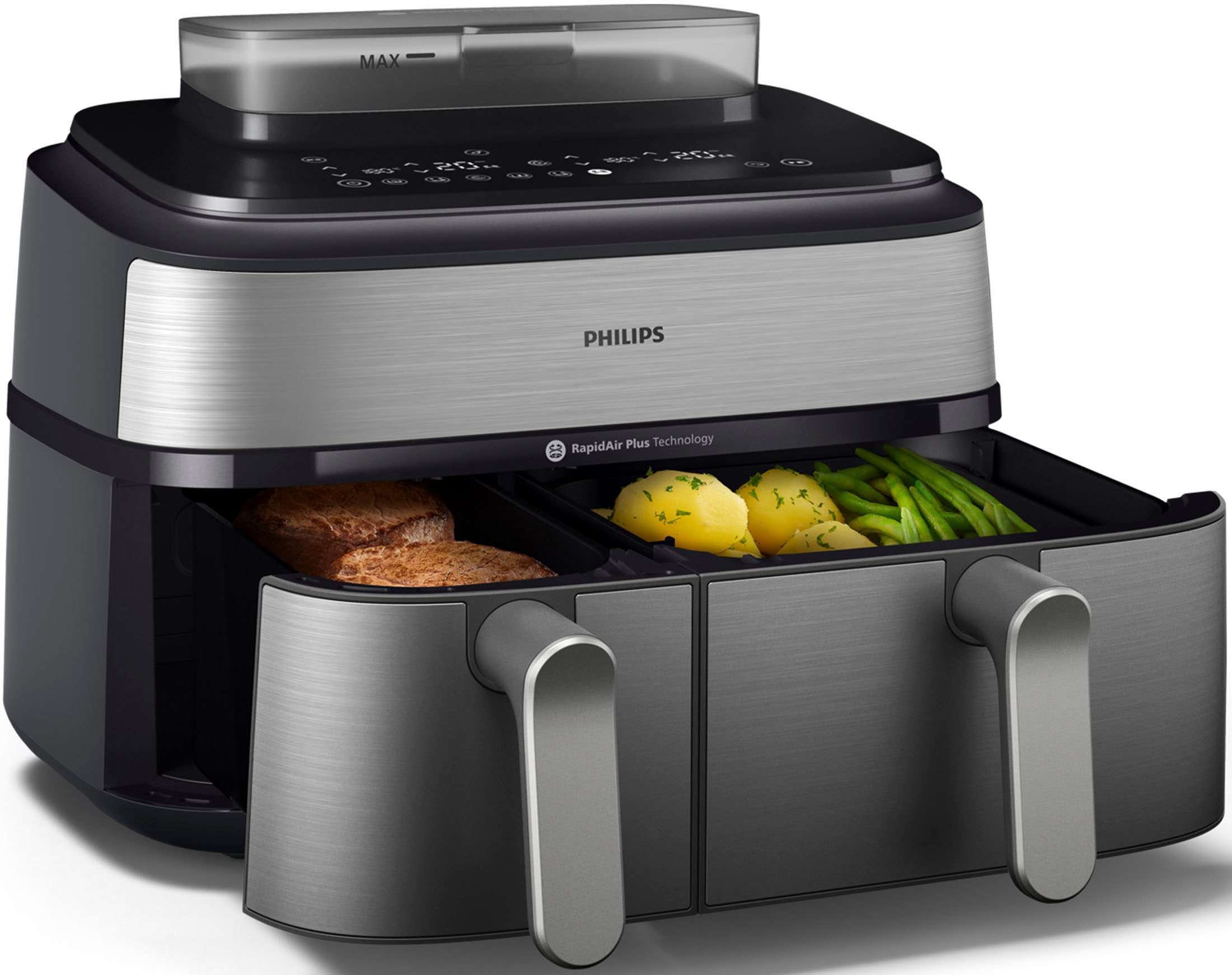 Philips Heißluftfritteuse "NA555/00 Steam Airfryer 5000 Series Dual Basket, günstig online kaufen