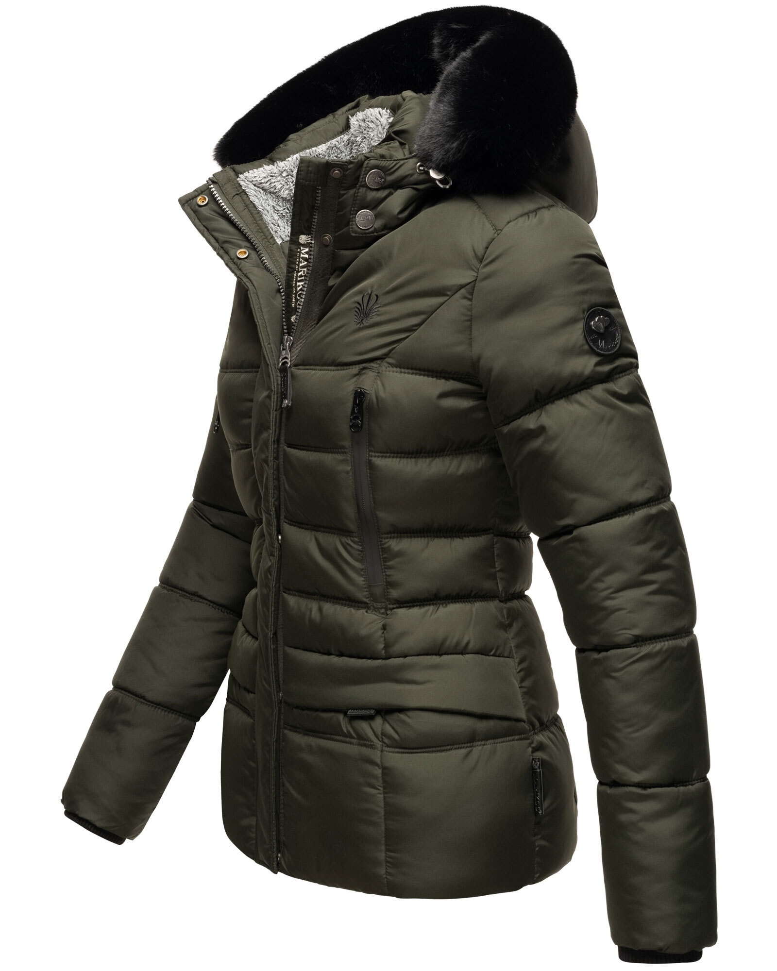 Marikoo Winterjacke »Loveleen«, mit Teddyfell und Kapuze