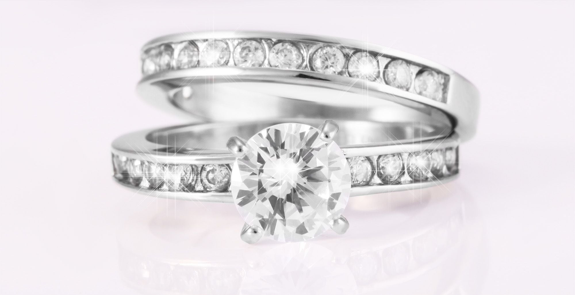 Adelia´s Fingerring »Damen Ring aus Edelstahl mit Zirkonia«