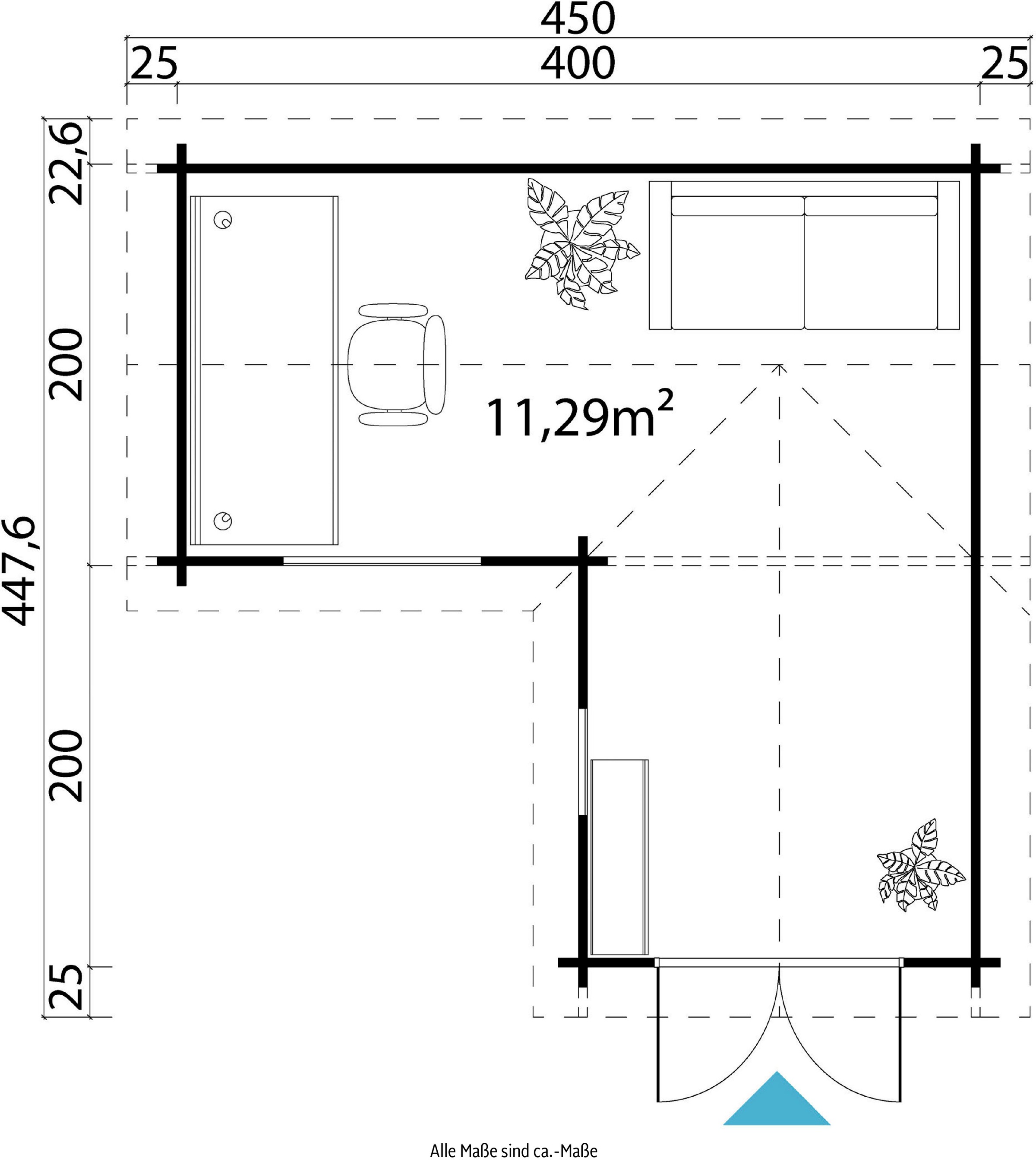 LASITA MAJA Gartenhaus »PORTSMOUTH«, (Set, inkl. Fussbodenbretter zum verlegen)