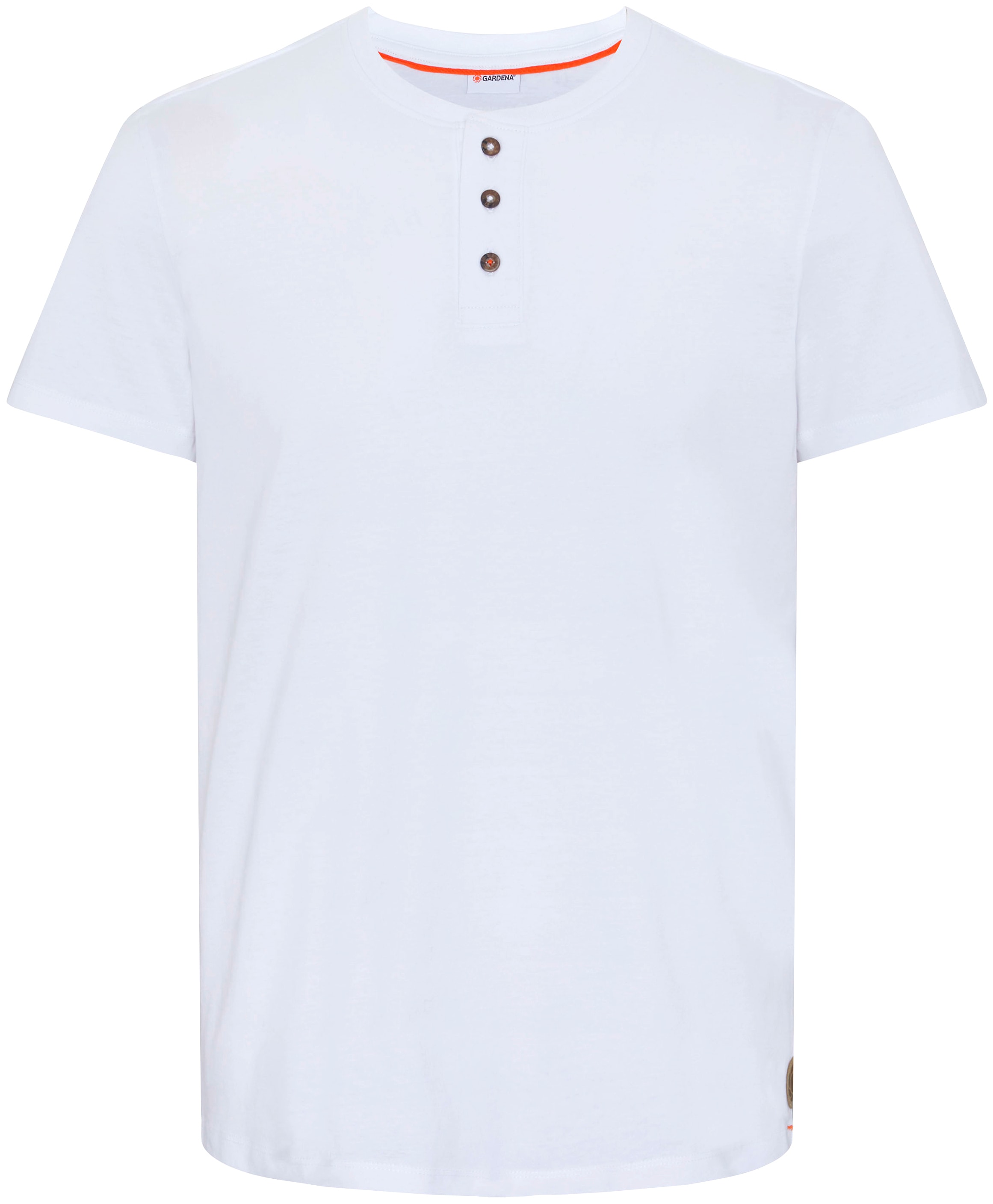 T-Shirt White«, bestellen ▷ Knopfleiste BAUR GARDENA mit | »Bright