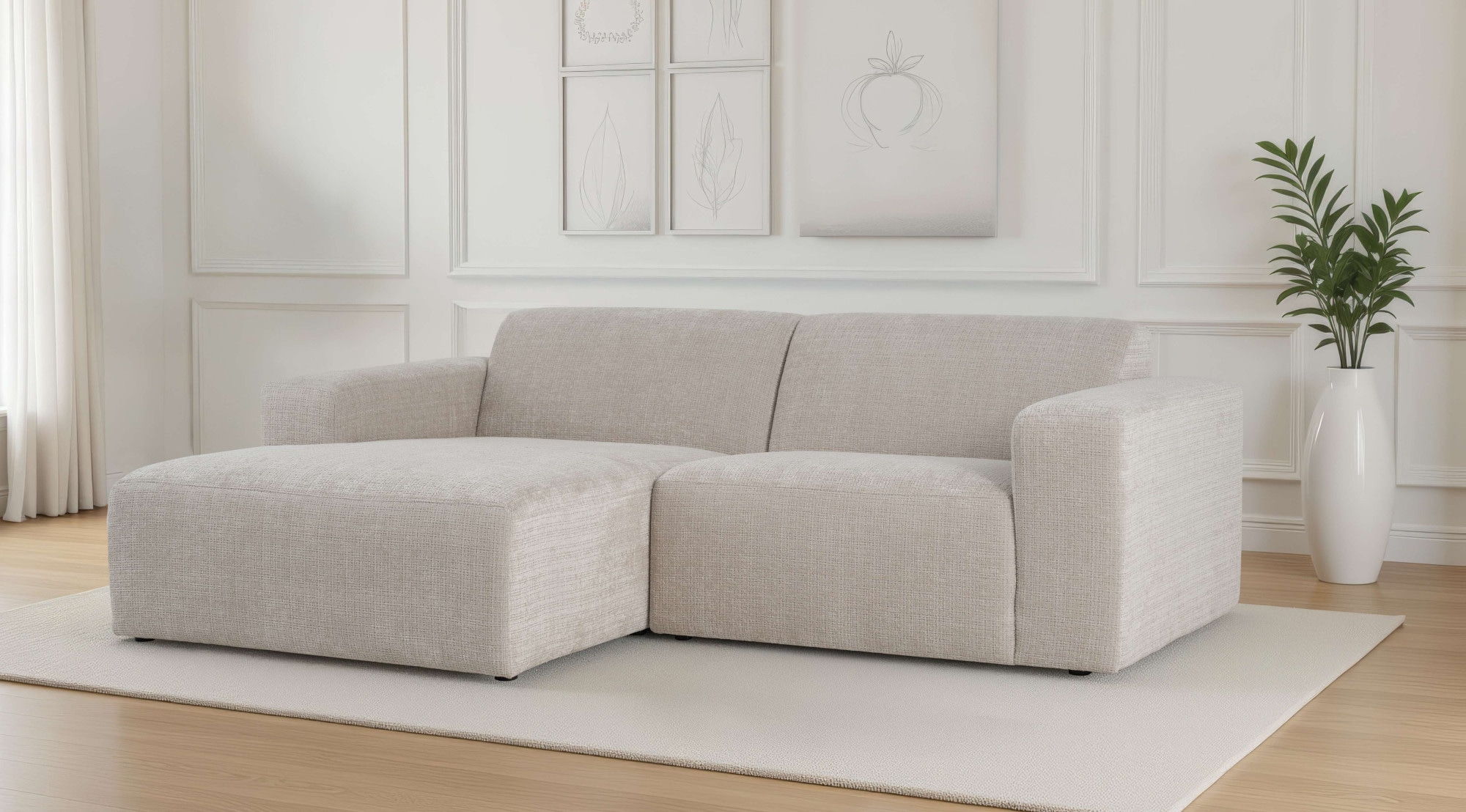 INOSIGN Ecksofa "Koa, 228 cm, L-Form, Modulsofa in Cord, Chenille, Struktur günstig online kaufen