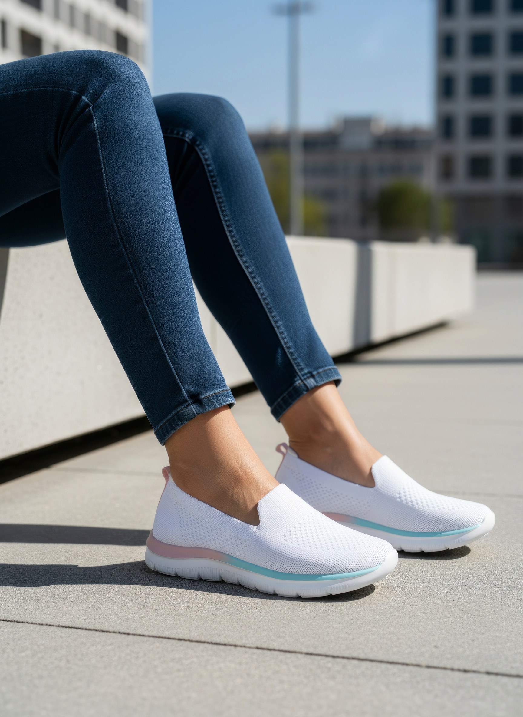 LASCANA Slipper »Halbschuh, Sneaker, Slip-On-Sneaker,« aus bequemen Textil-Material zum Reinschlüpfen VEGAN