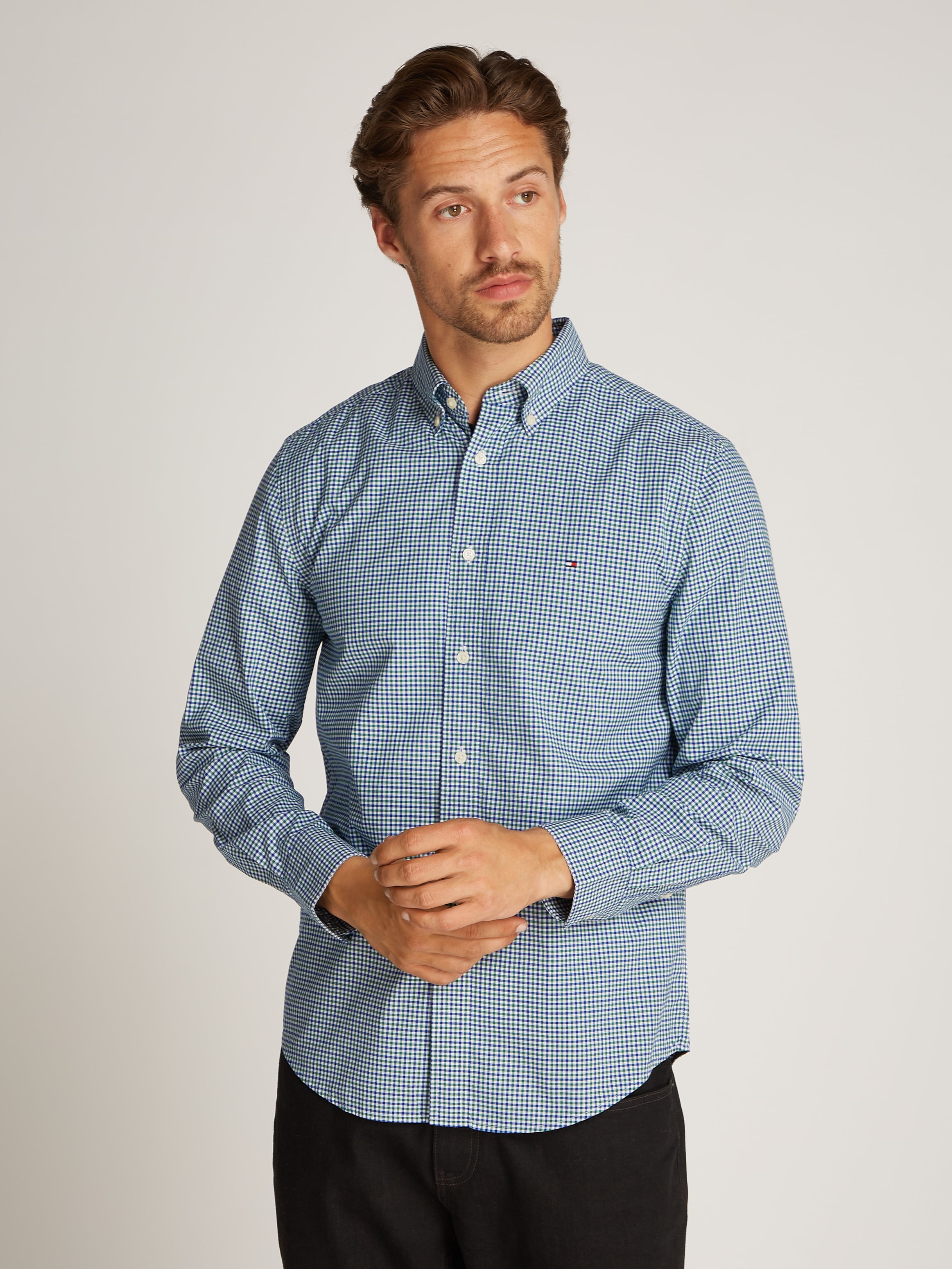 Businesshemd »FLEX POPLIN GINGHAM RF SHIRT«, mit Karomuster