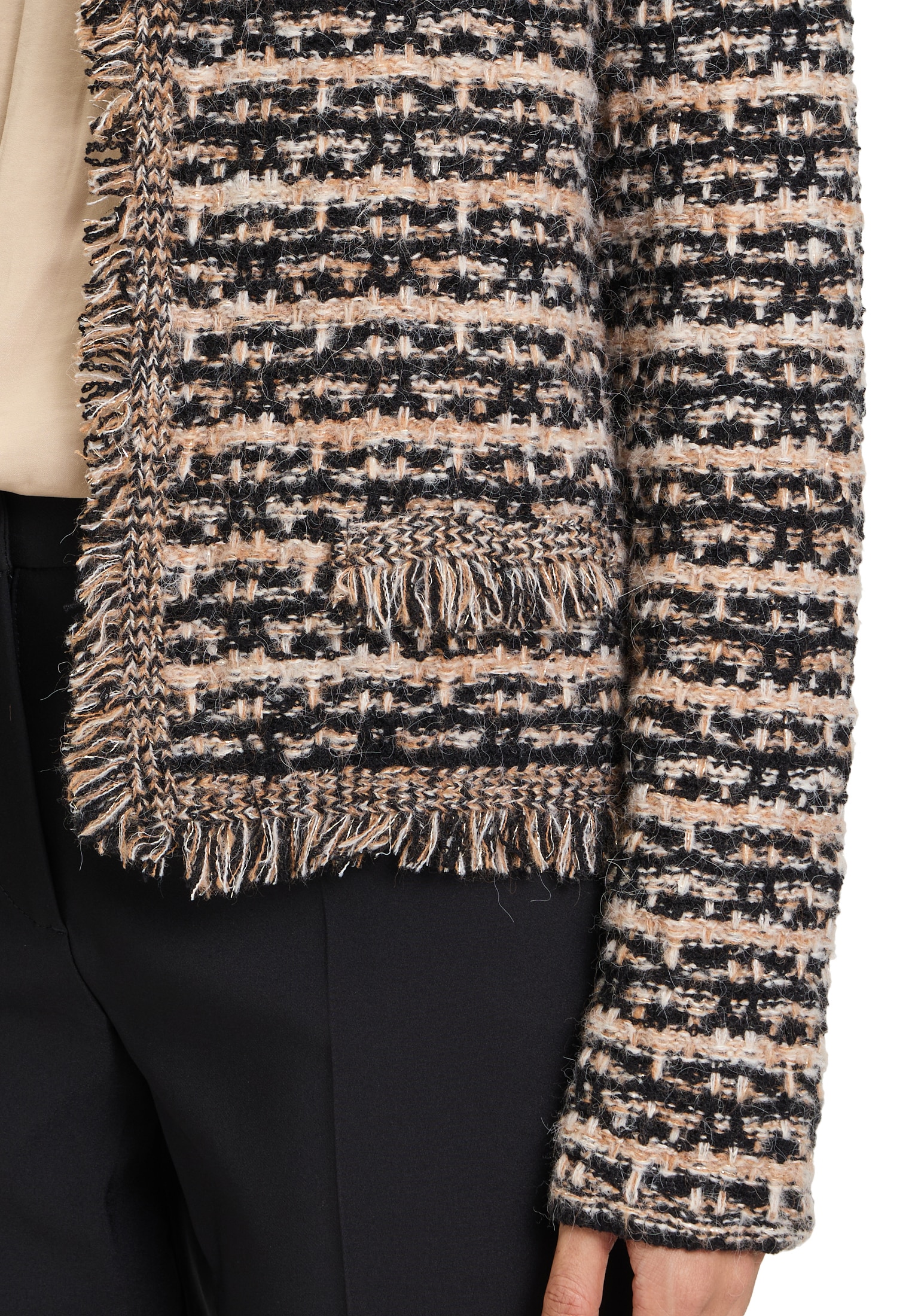 Betty Barclay Strickjacke »Betty Barclay Damen Strick-Cardigan mit Fransen«, Glitzer