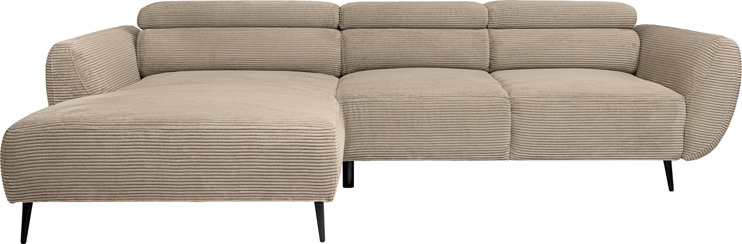 WERK2 Ecksofa »Alisson, mit elektrischer Sitztiefenverstellung, L-Form, Breite 277 cm«, Alisson – flexibler Komfort mit modernem Design und smarten Details.