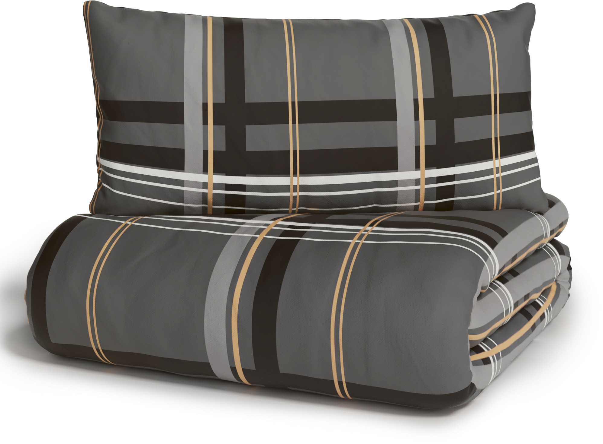 H.I.S Wendebettwäsche »Talin« 2 Stk. NEUHEIT in Gr. 135x200 oder 155x220 cm, 100% Baumwolle, Karo-Design