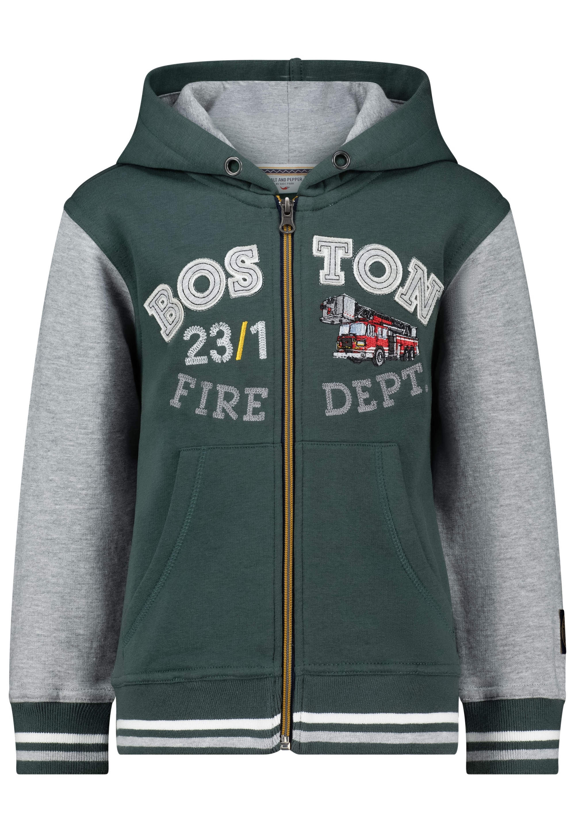 SALT AND PEPPER Collegejacke »Boston Fire Dept.«, mit Feuerwehr-Motiv