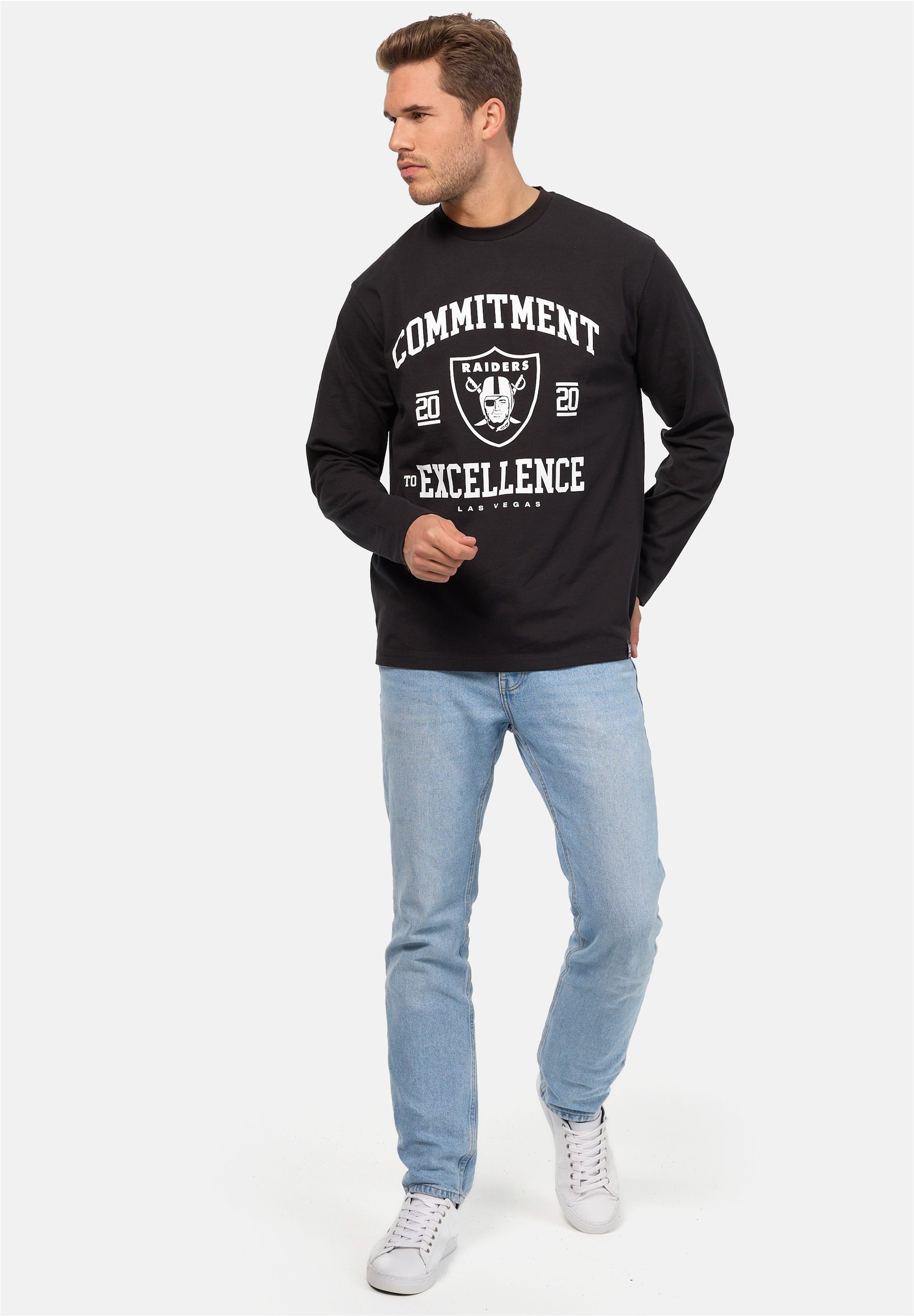 Recovered Sweatshirt »NFL Raiders Commitment To Excellence Relaxed«, im lockeren Schnitt