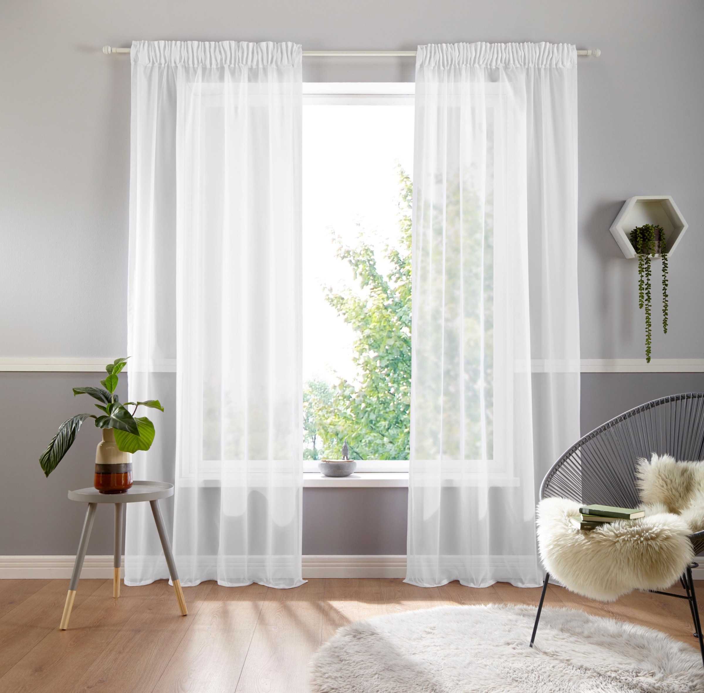 OTTO home Gardine "Ari" Multifunktionsband 1 Stk. tlg. Bestseller mit 4,5-S günstig online kaufen