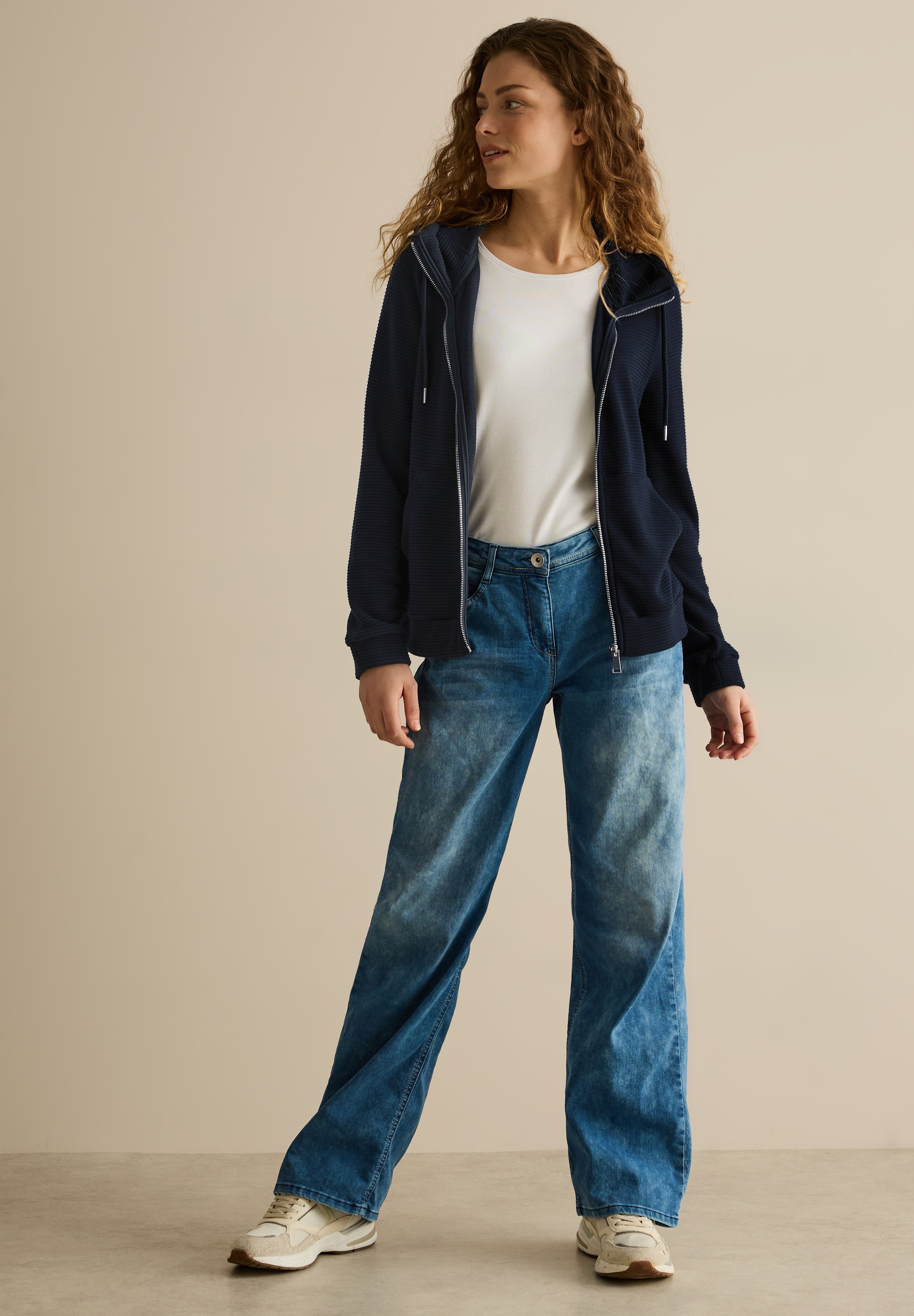 Thumbnail - Cecil Sweatjacke mit Kapuze mit Tunnelzugband