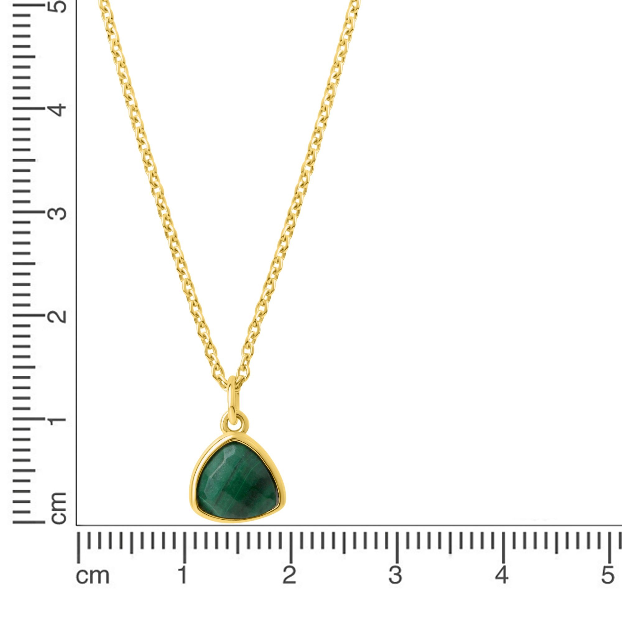 CELESTA Kette mit Anhänger »925 Sterling Silber vergoldet Malachit«
