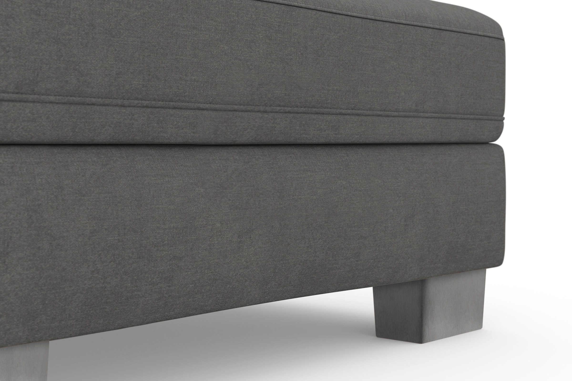 sit&more Ecksofa »Dundee L-Form«, mit Federkern und Edelstahlfüßen, wahlweise mit Kopfteilverstellung