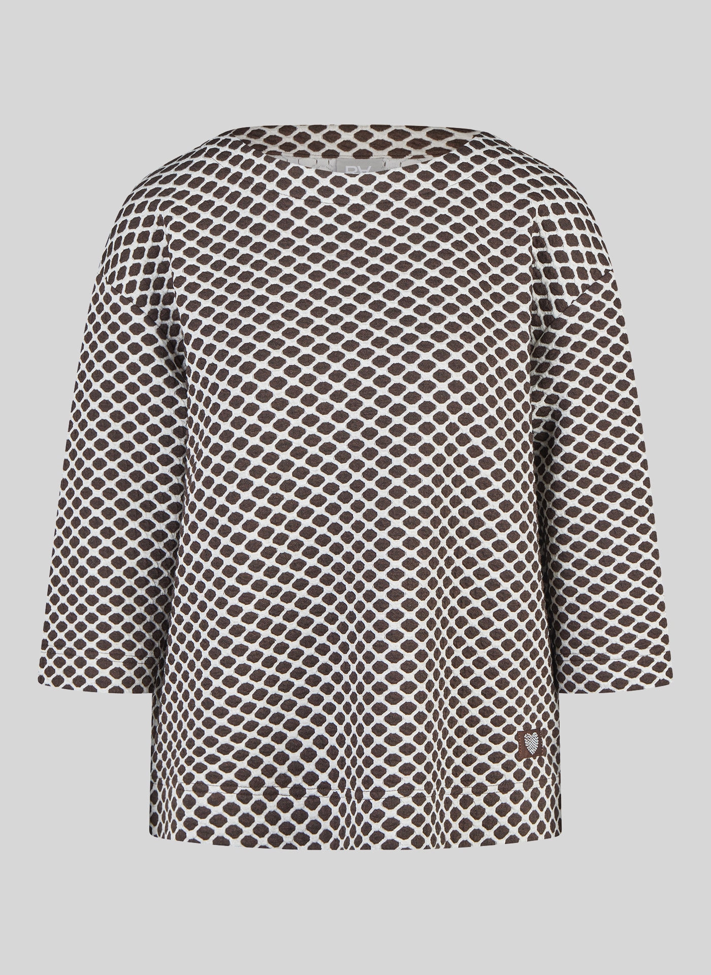 Rabe 3/4-Arm-Shirt mit Allover-Muster und Viskose/Stretch