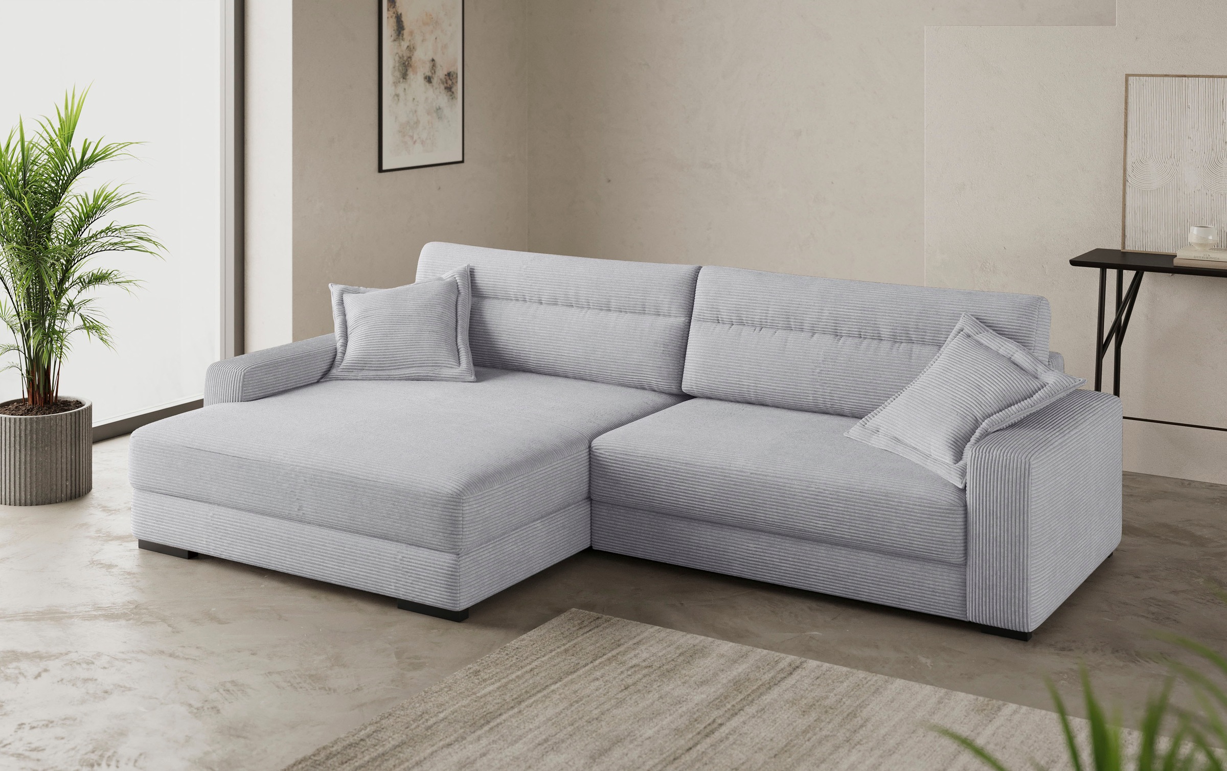 Mr. Couch Ecksofa »Marcello DuraFlex L-Form«, EasyBett, Bettkasten, Kaltschaumpolsterung, bis 140 kg belastbar