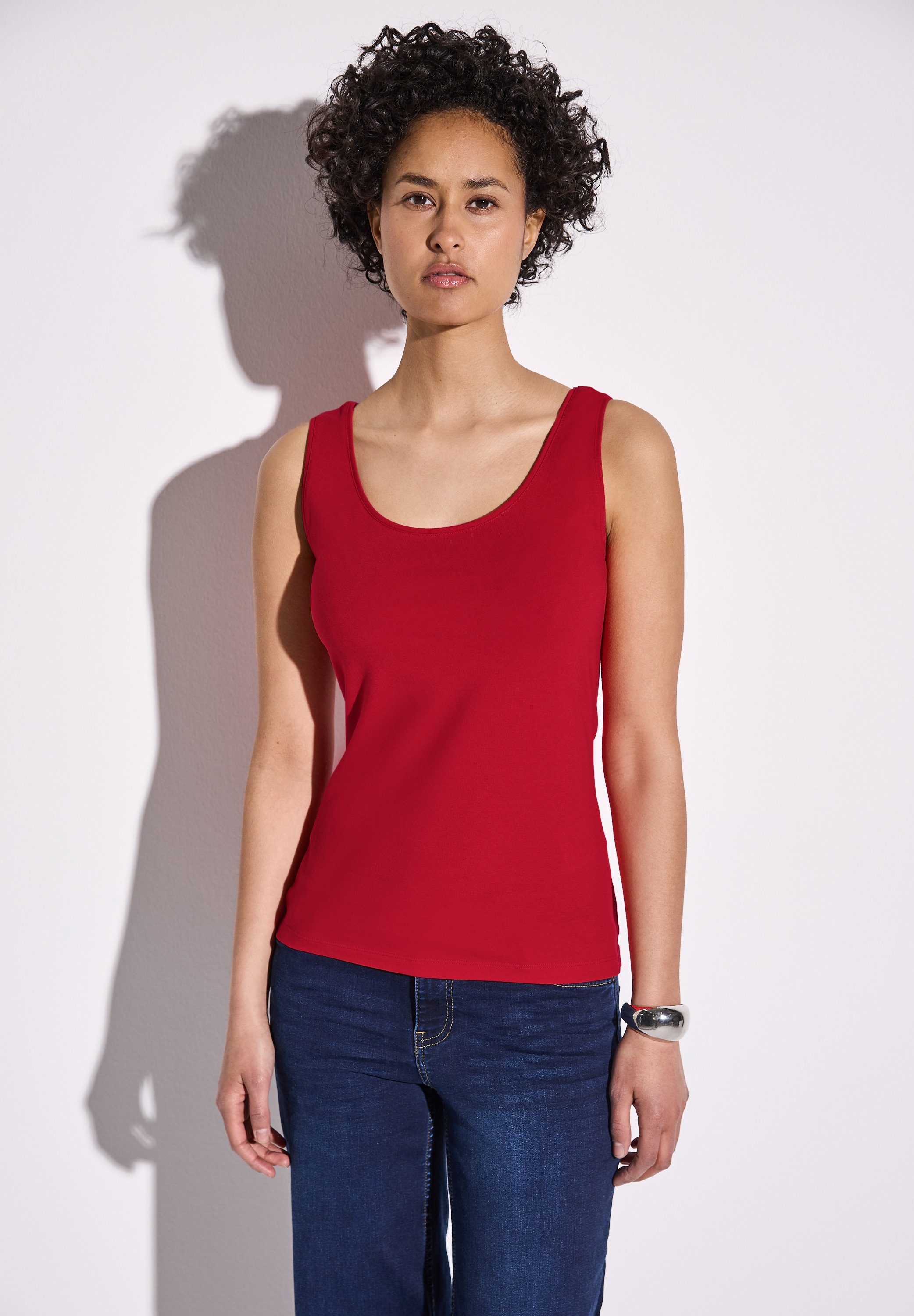 STREET ONE Rundhalsshirt, aus softem Materialmix günstig online kaufen