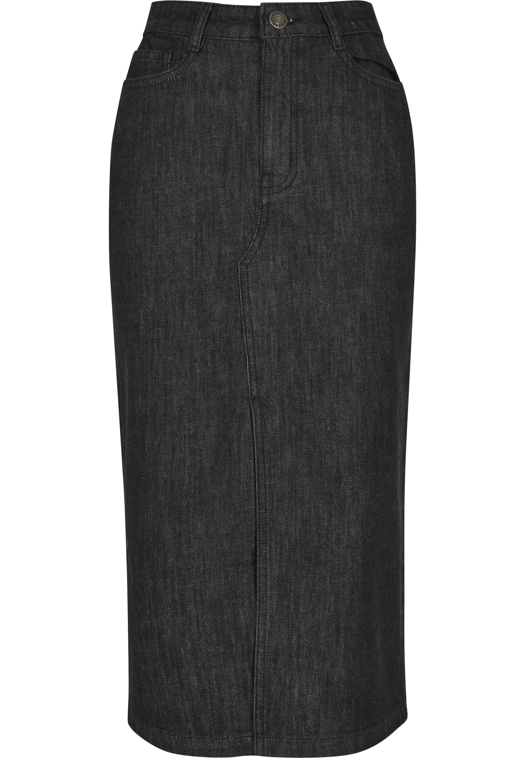 URBAN CLASSICS Jerseyrock »Urban Classics Damen Ladies Midi Denim Skirt« 1 Stk.
