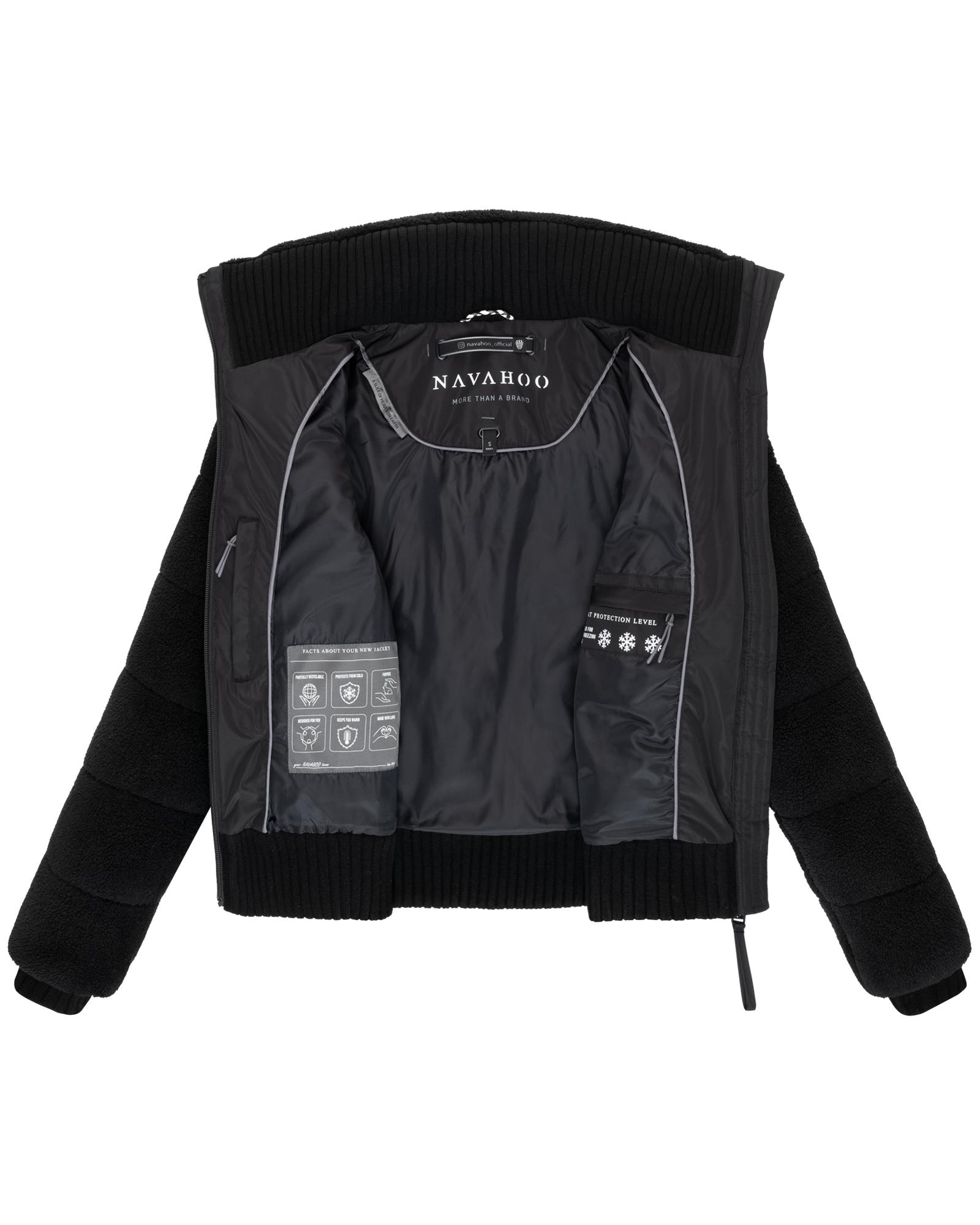 Navahoo Plüschjacke »Schneepuder 14«, warme Damen Teddyjacke für den Winter