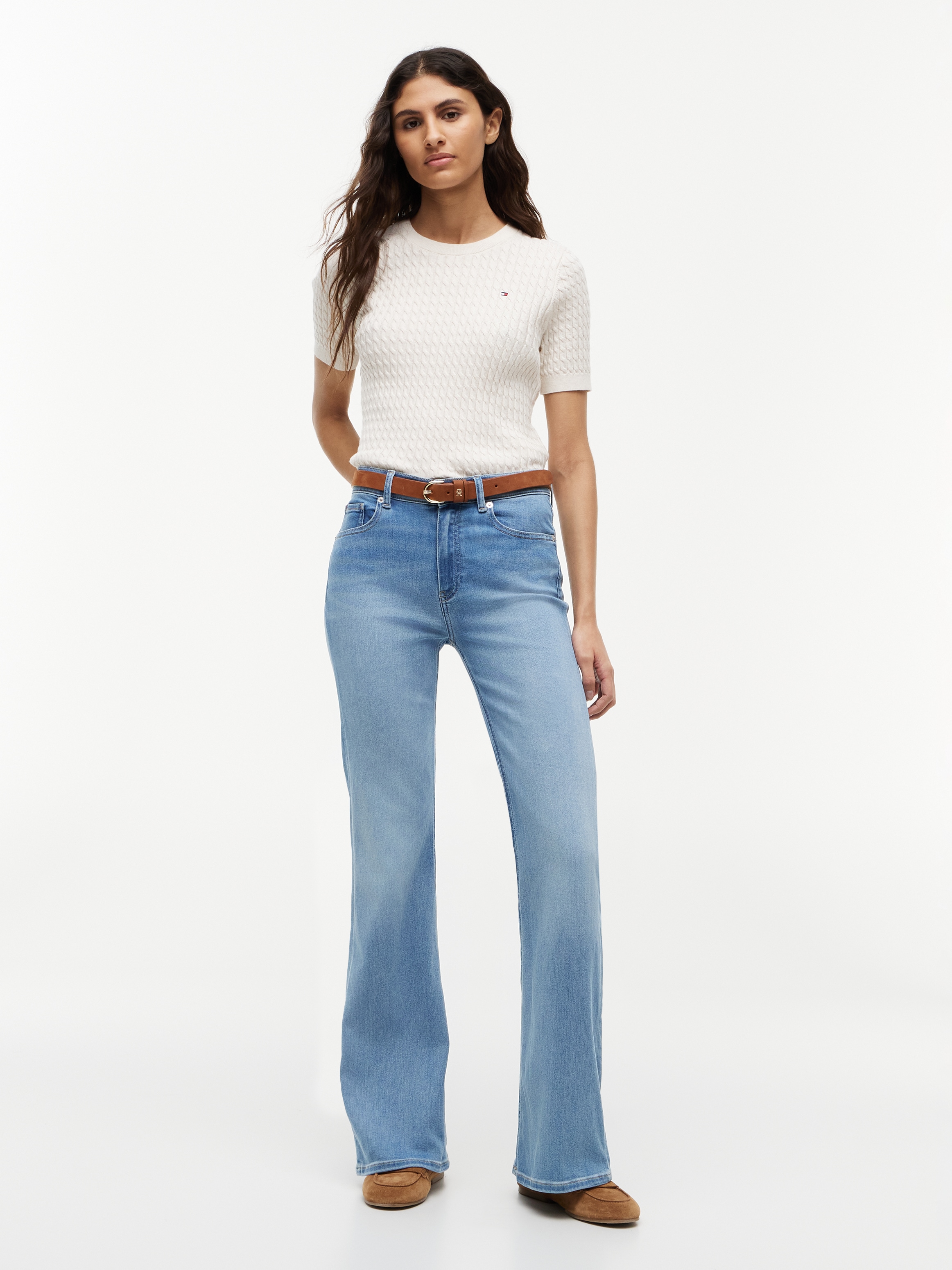 Tommy Hilfiger Bootcut-Jeans »FLARE KATY RW« Baumwollmischung, Stretch, in ausgestellter Form