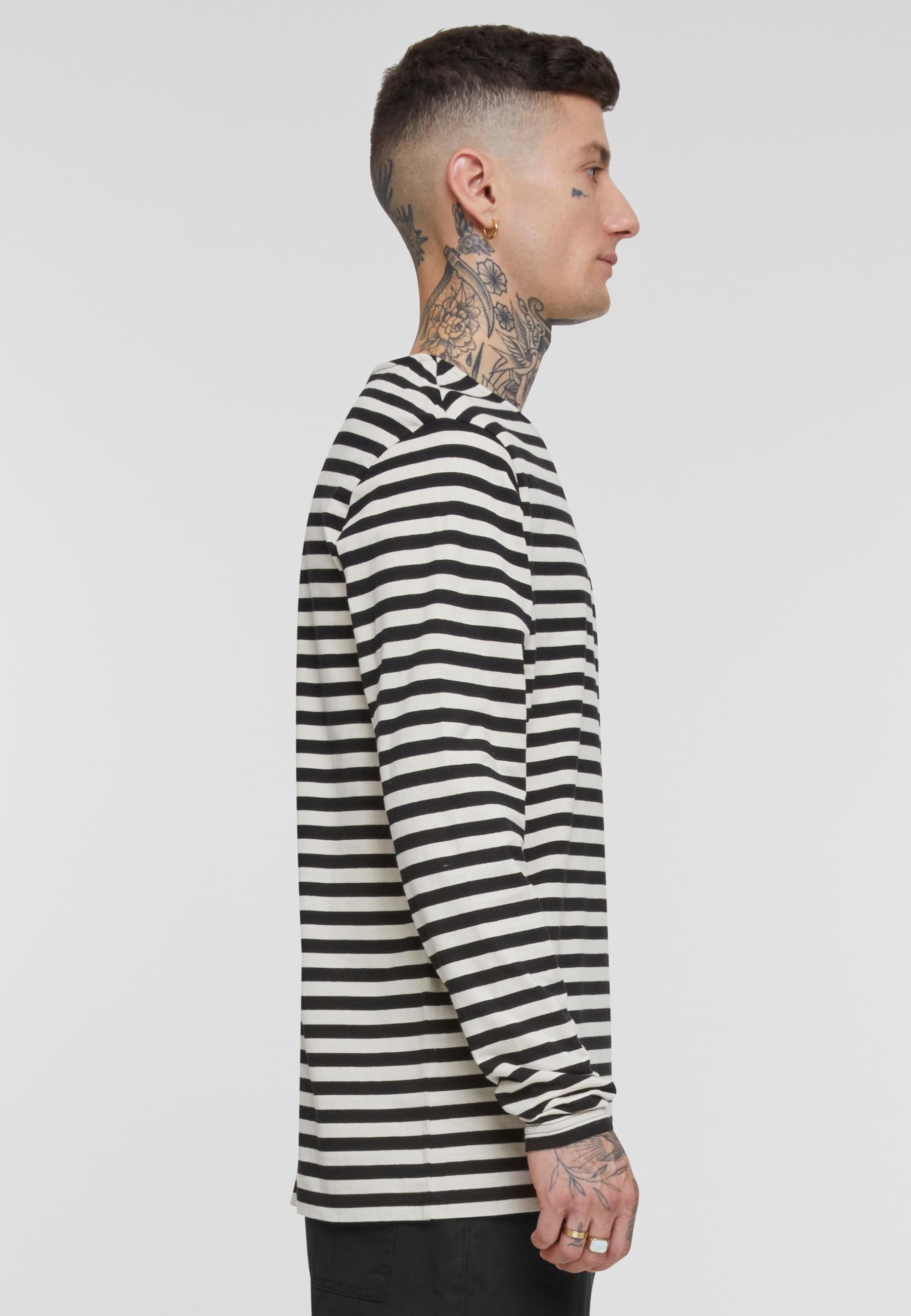 URBAN CLASSICS Langarmshirt »Urban Classics Herren Regular Stripe LS«, (1 tlg.)